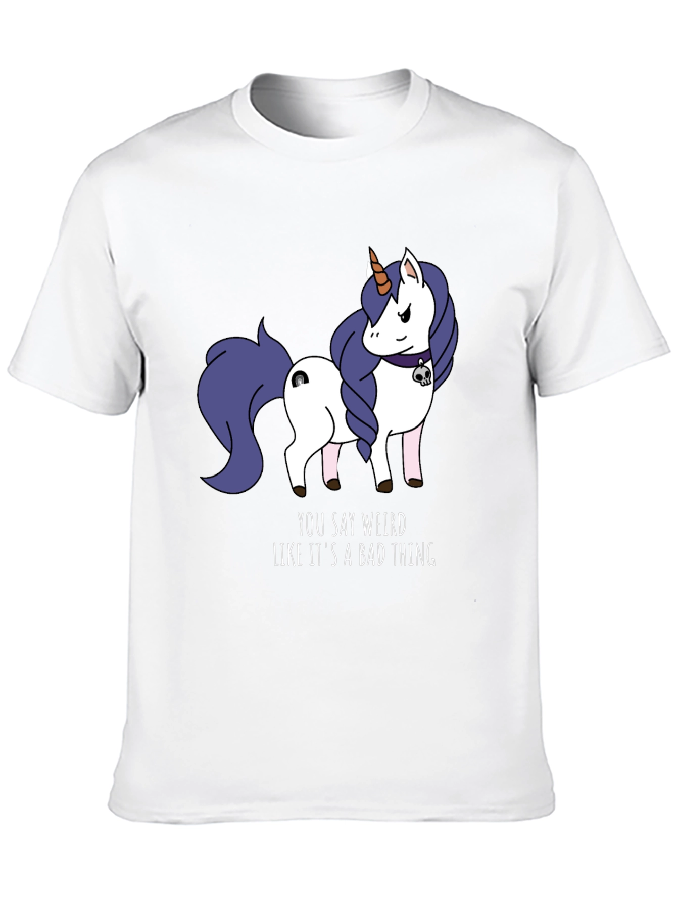 Black Weird Unicorn T-Shirt - Funny Graphic Tee for Men view 10
