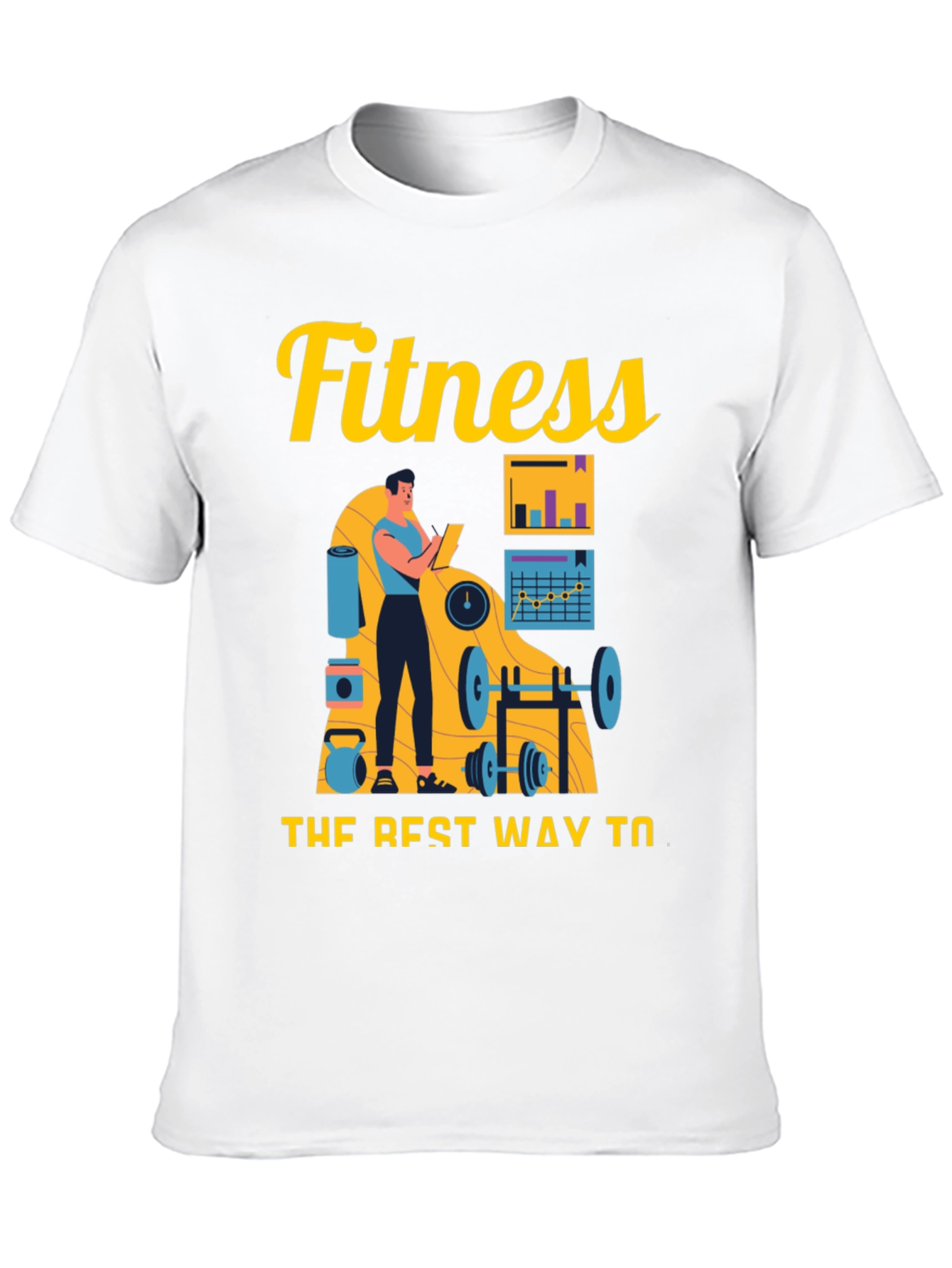 Black Fitness Workout Graphic Tee view 10