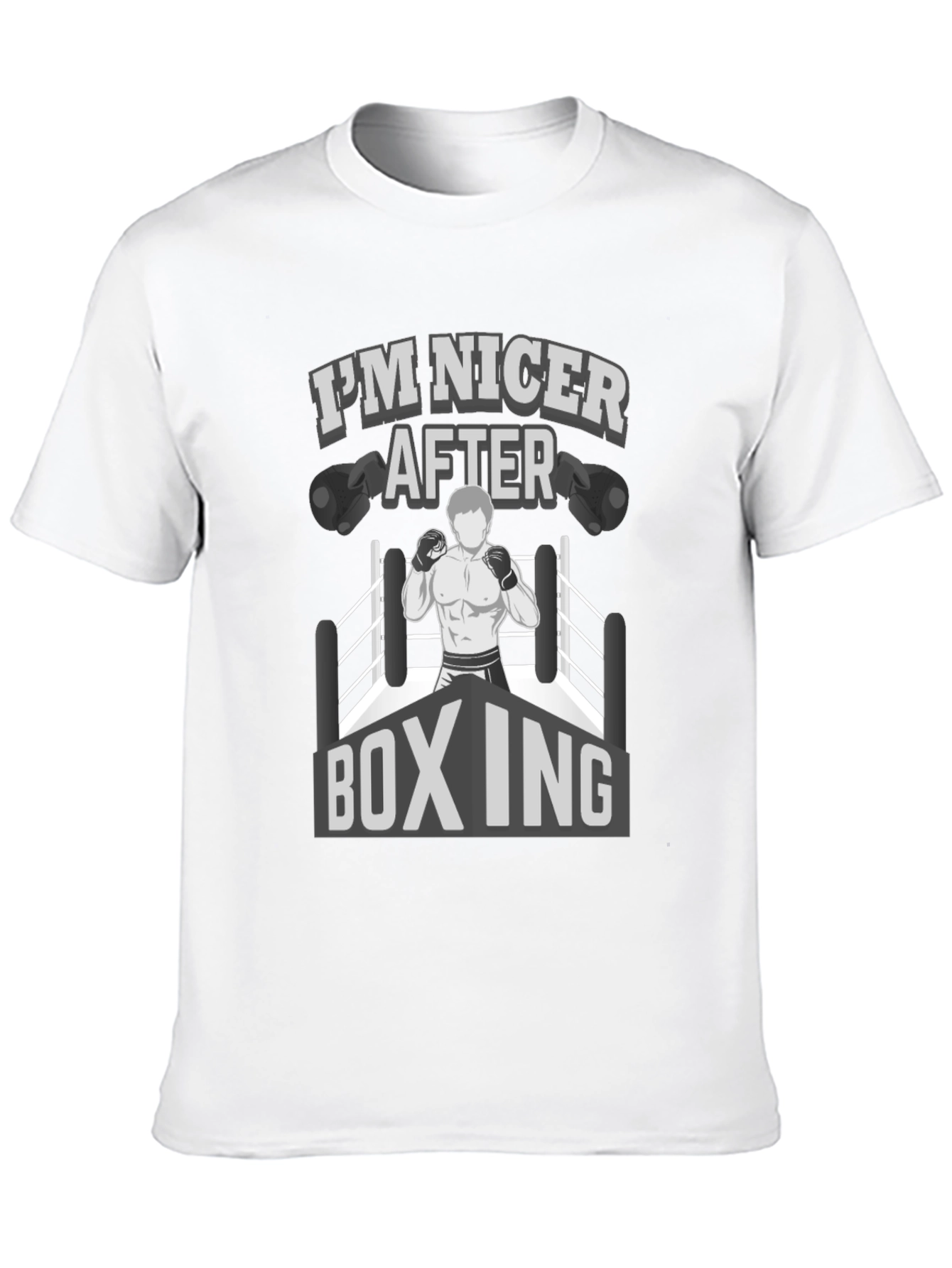 Black I'm Nicer After Boxing Graphic T-Shirt view 10
