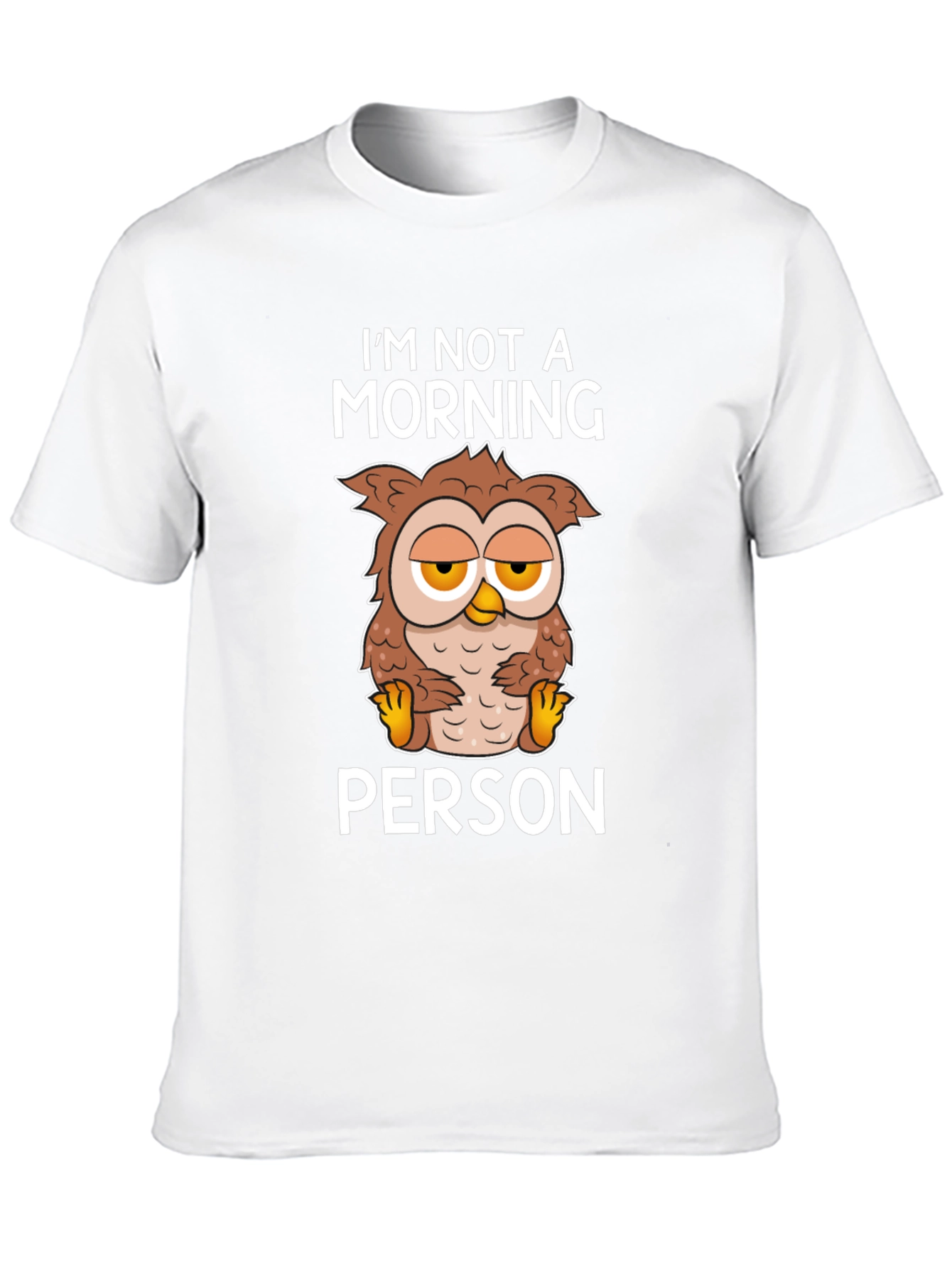 Black I'm Not A Morning Person Owl Graphic Tee view 10