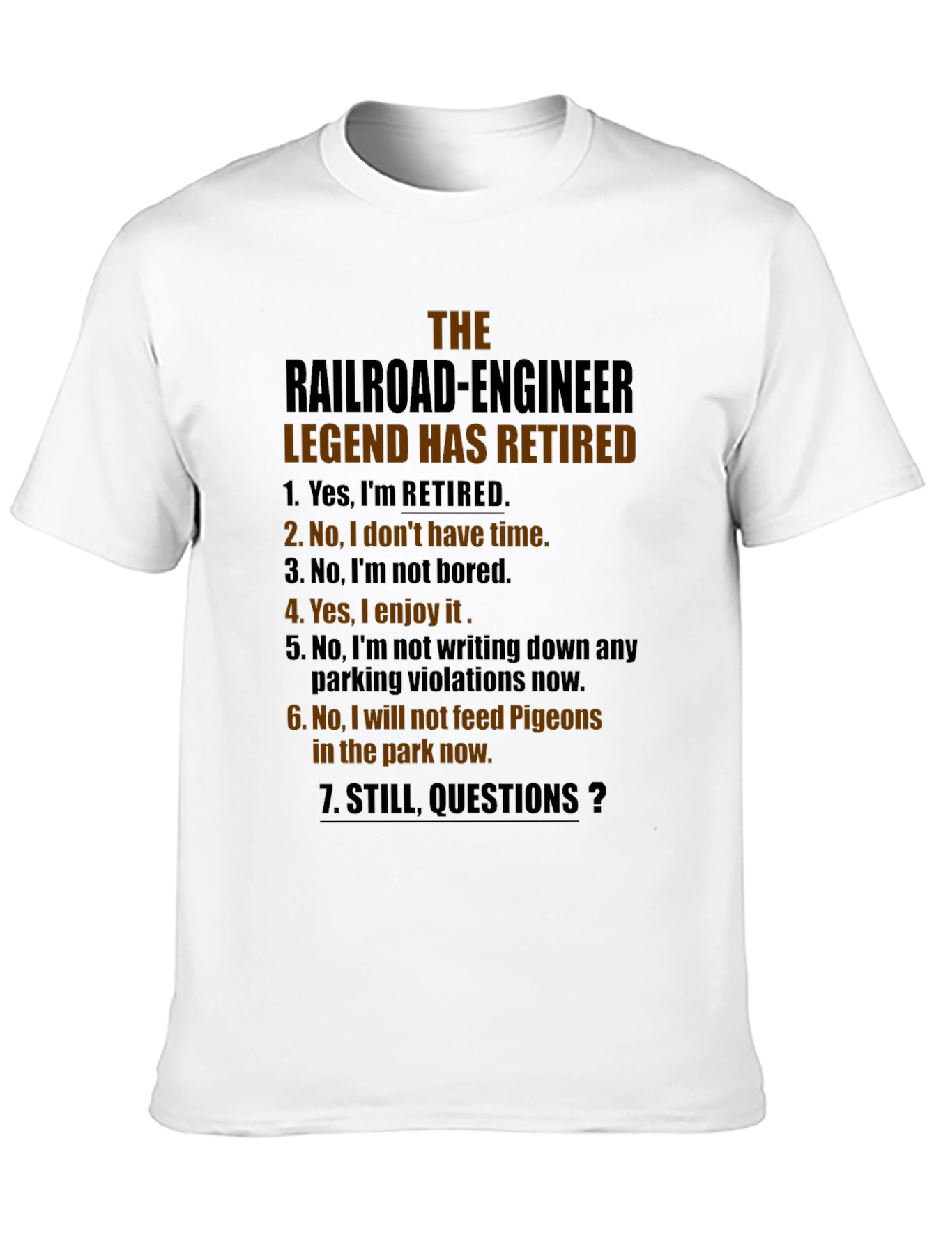 Black Retired Railroad Engineer Legend T-Shirt view 10