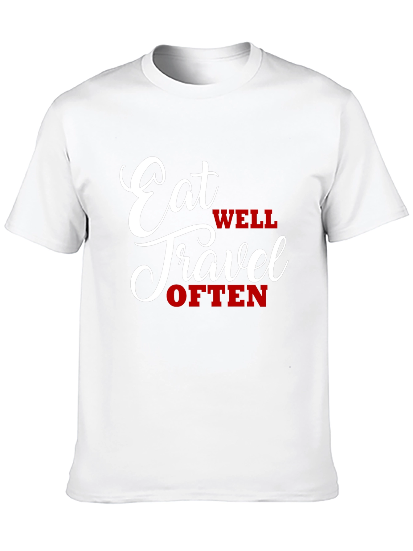 Black Eat Well Travel Often Graphic Tee view 10