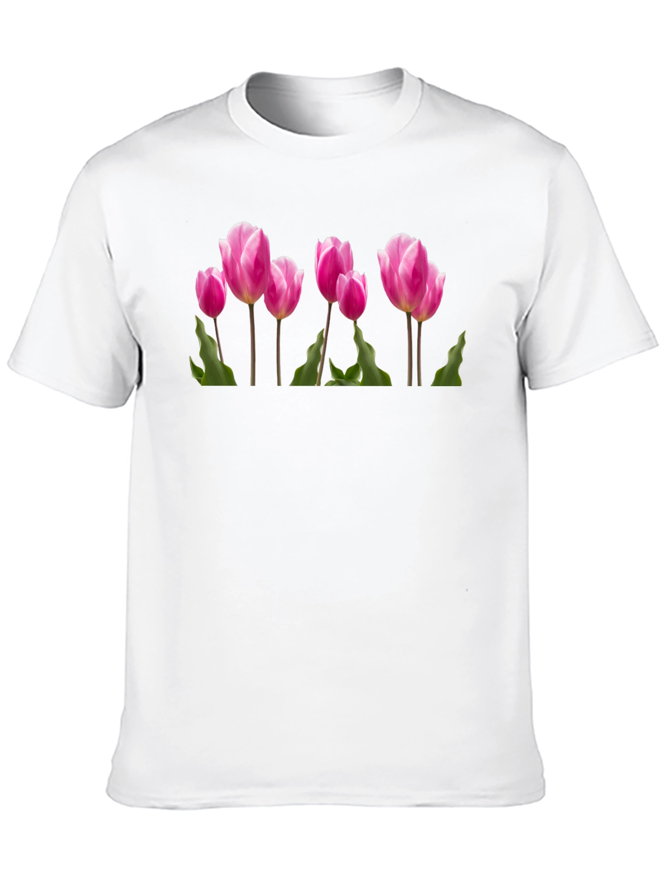 Black Tulip Graphic T-Shirt - Black Cotton Tee view 10