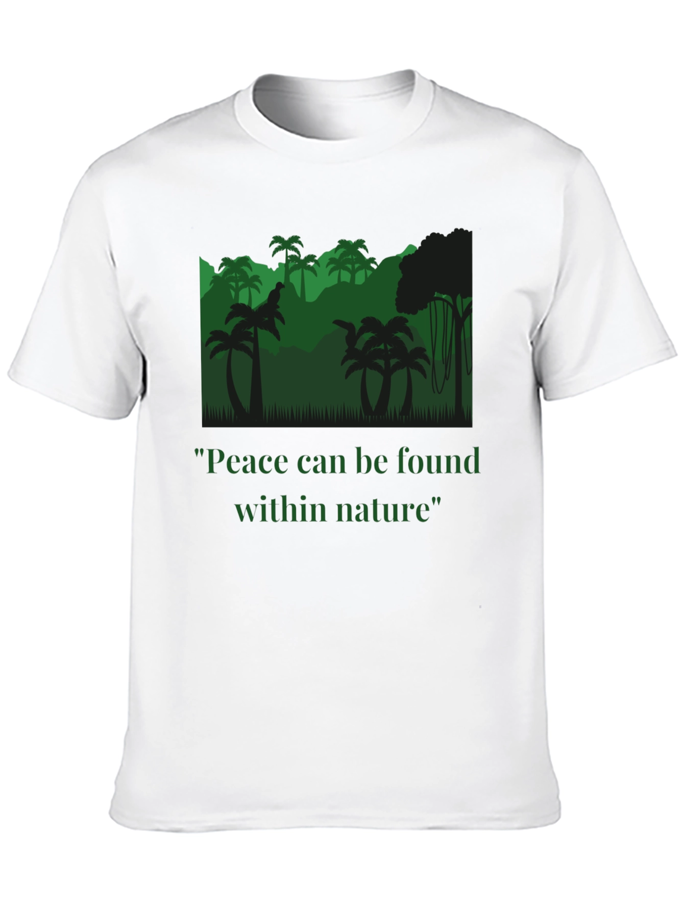 Black Peace Within Nature T-Shirt - Jungle Design view 10