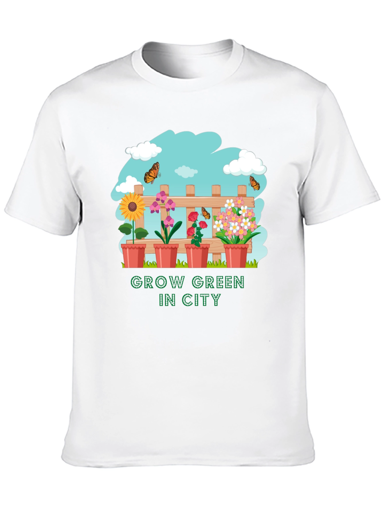 Black Grow Green in City Graphic T-Shirt view 10