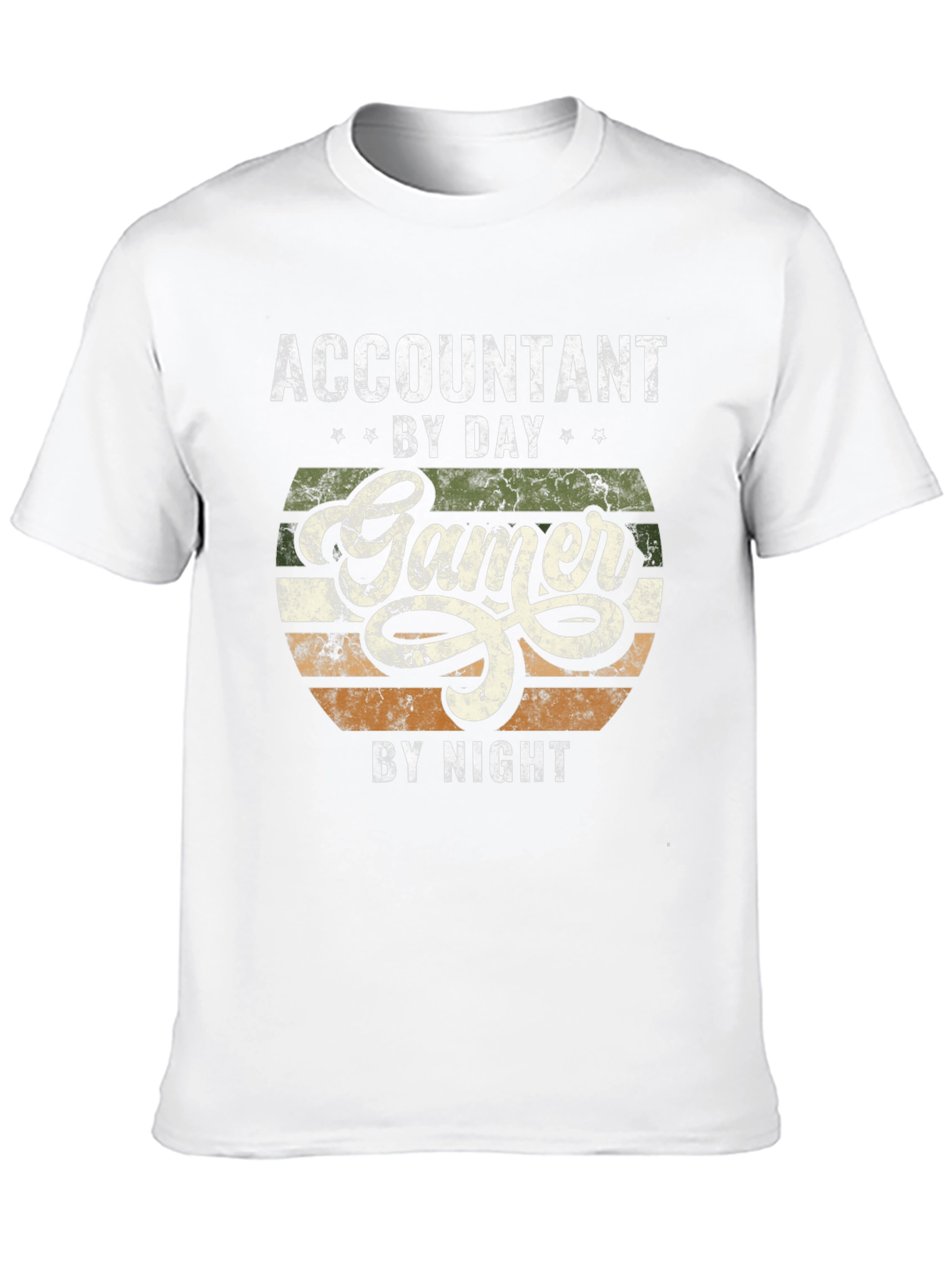 Black Accountant by Day Gamer by Night Graphic T-Shirt view 10