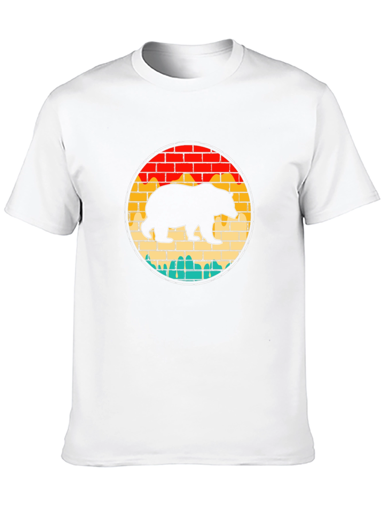 Black Retro Bear Brick T-Shirt view 10