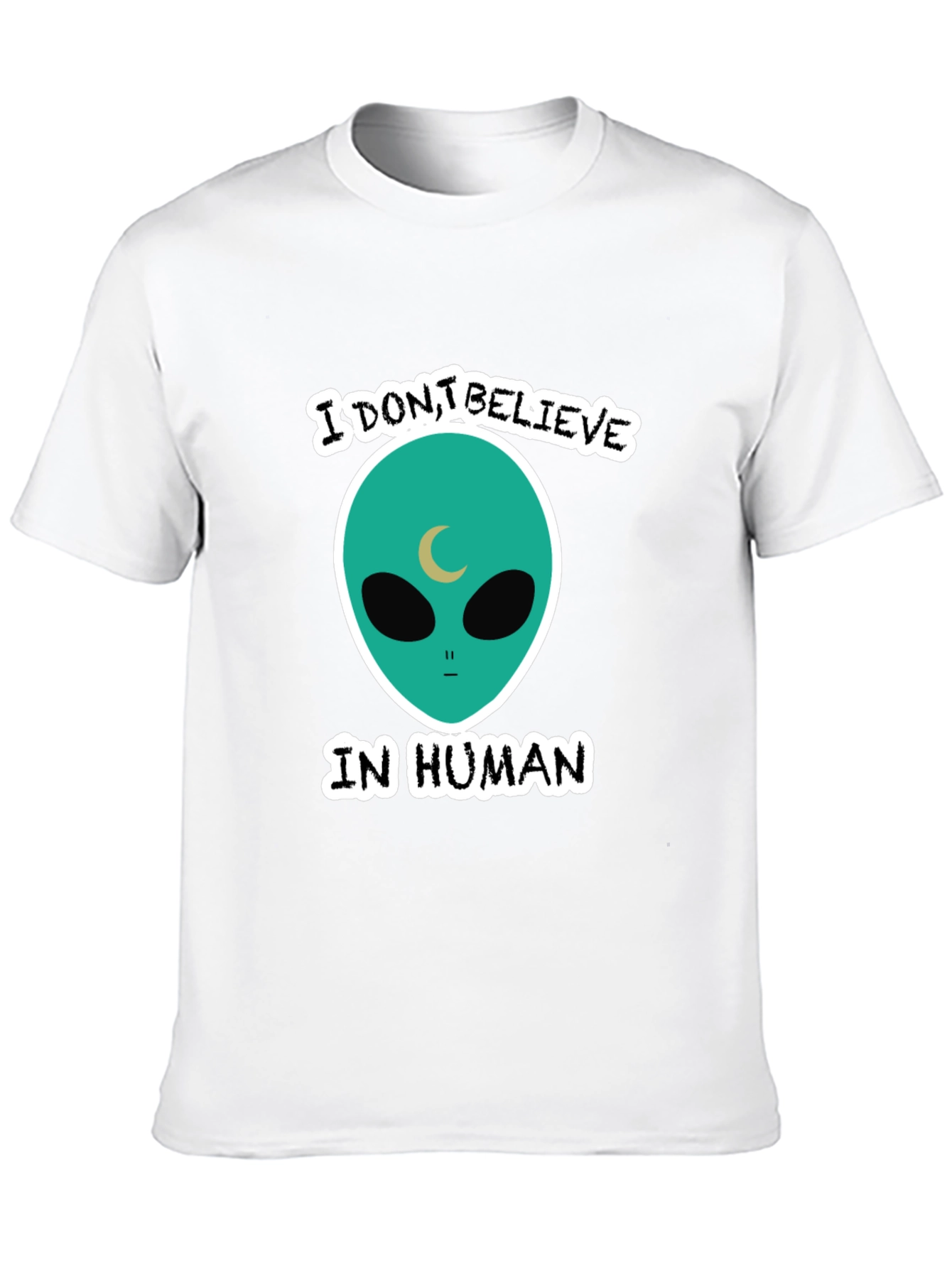 Black I Don't Believe in Humans Graphic Tee view 10