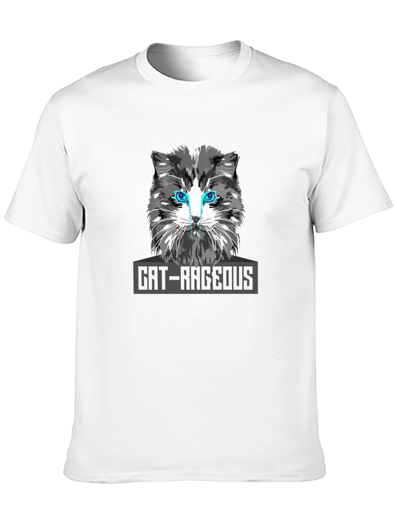 Black Cat-Rageous Graphic Tee - Men's Black T-Shirt view 10