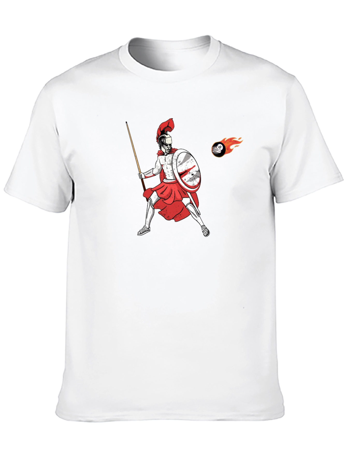 Black Spartan Warrior Graphic Tee - Classic Black T-Shirt view 10