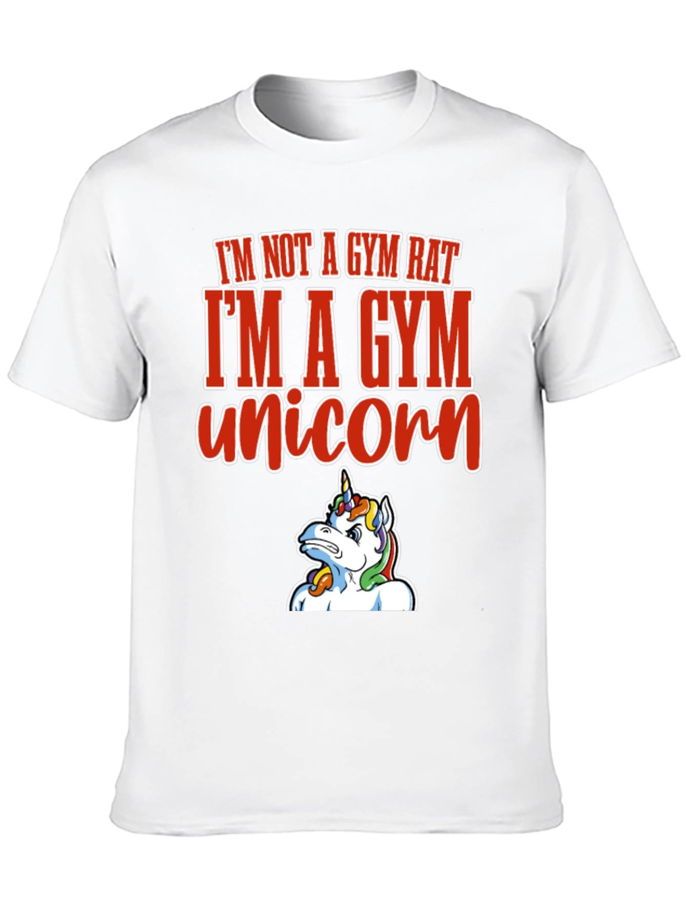 Black Gym Unicorn Graphic Tee - Funny Workout Shirt view 10