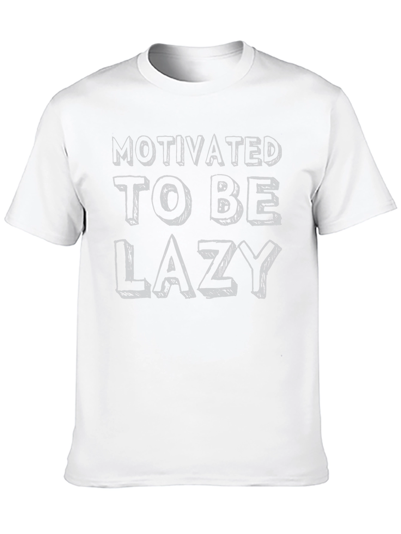 Black Motivated To Be Lazy Graphic T-Shirt view 10