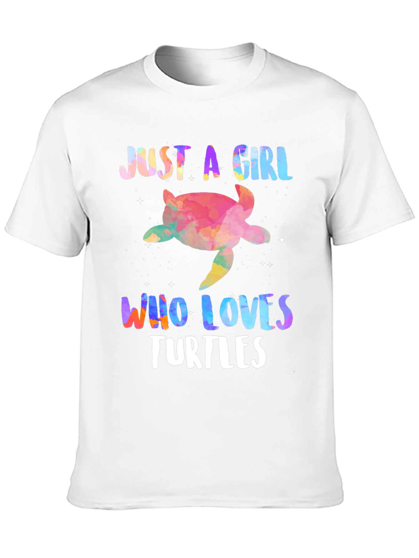 Black Just A Girl Who Loves Turtles T-Shirt view 10