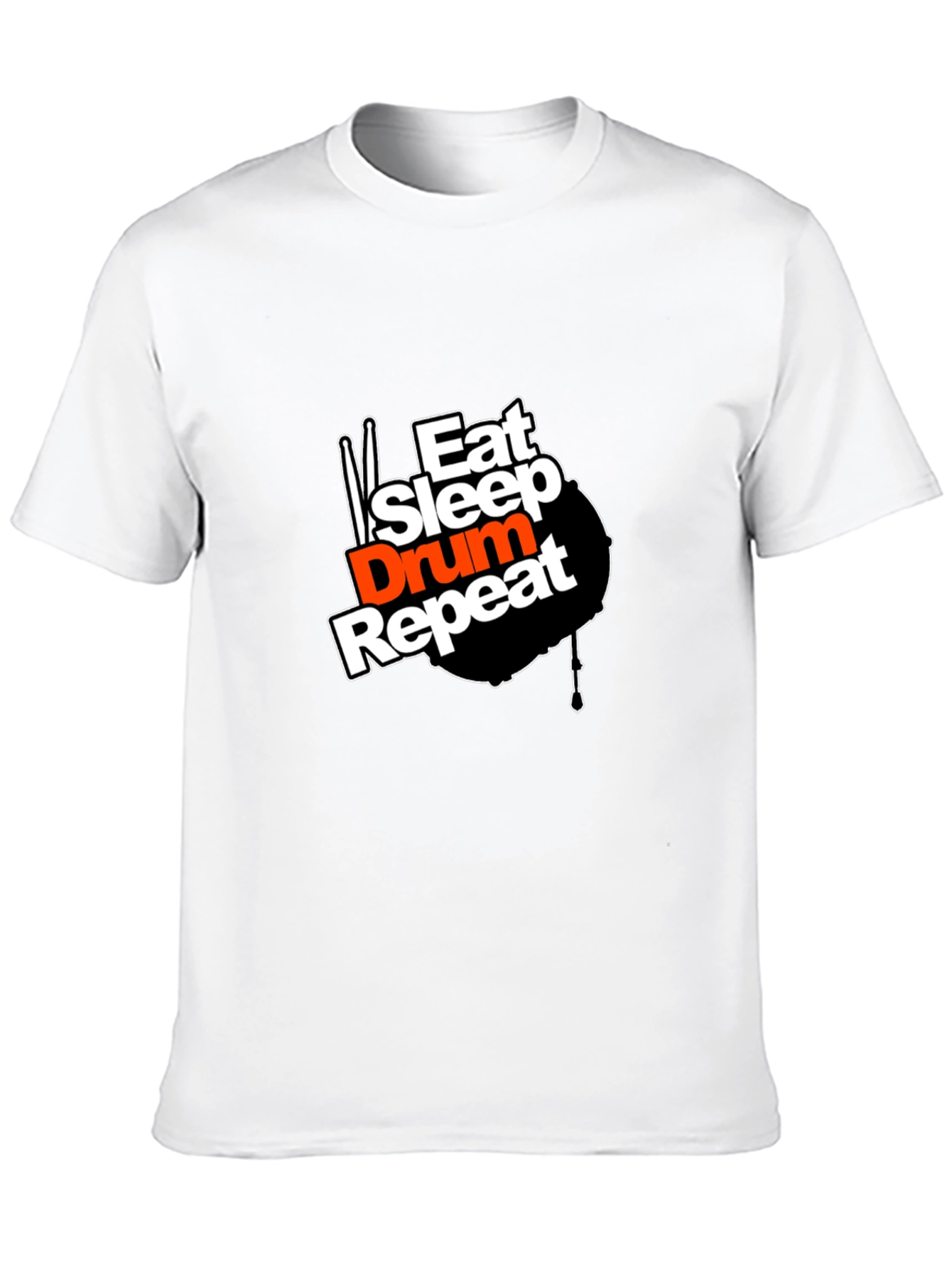 Black Eat Sleep Drum Repeat Graphic T-Shirt view 10