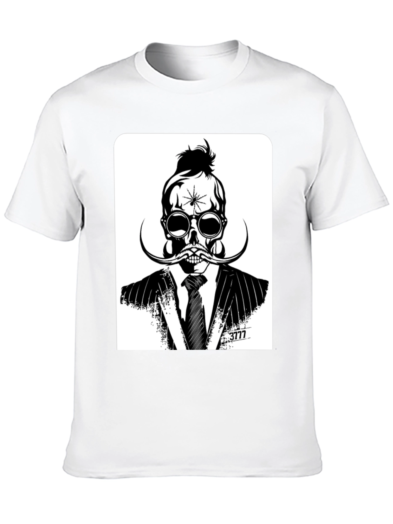 Black Skull in Suit Graphic Tee - Unique Stylish Design view 10