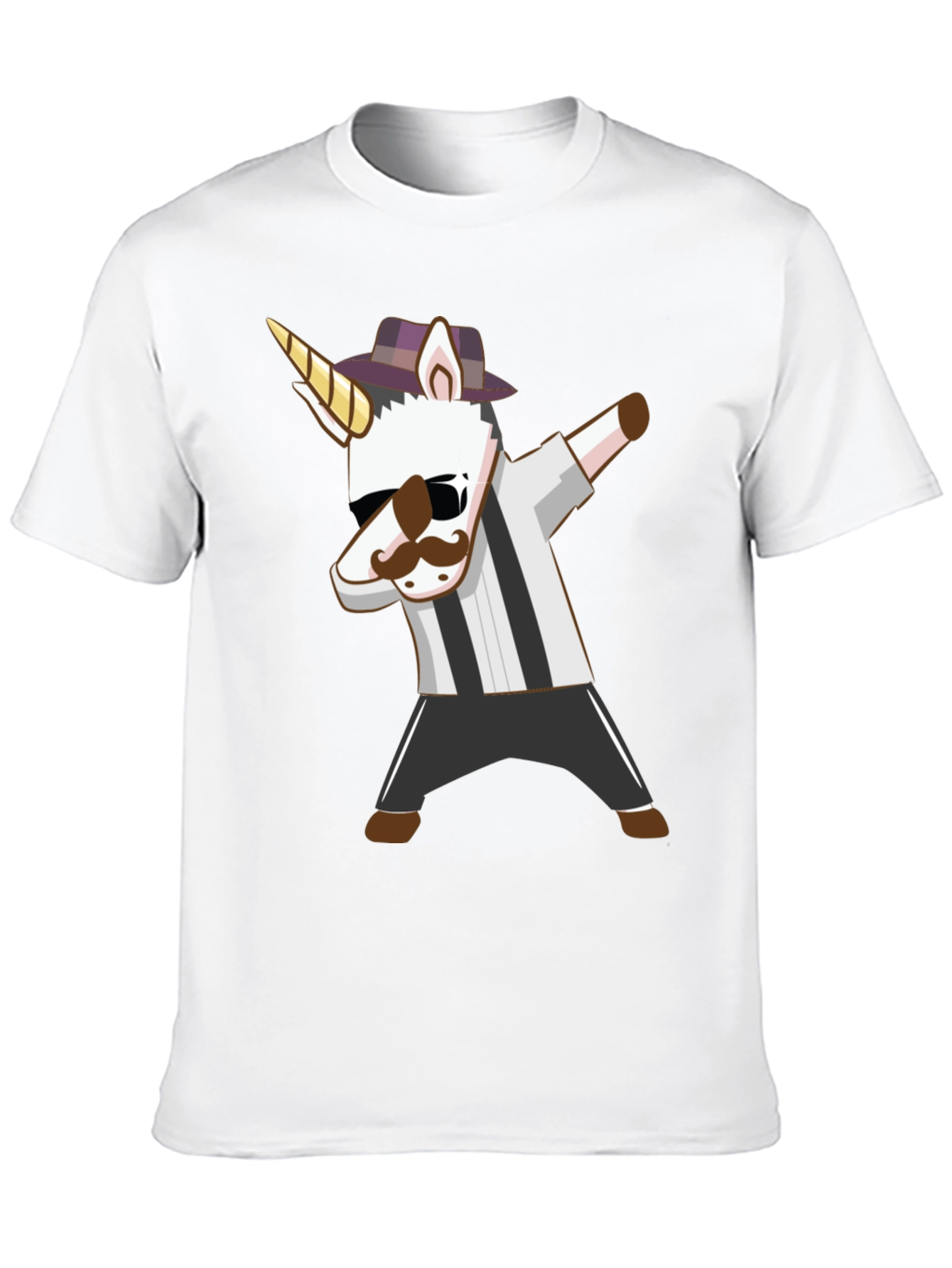 Black Dabbing Unicorn T-Shirt: Unique Cartoon Design view 10