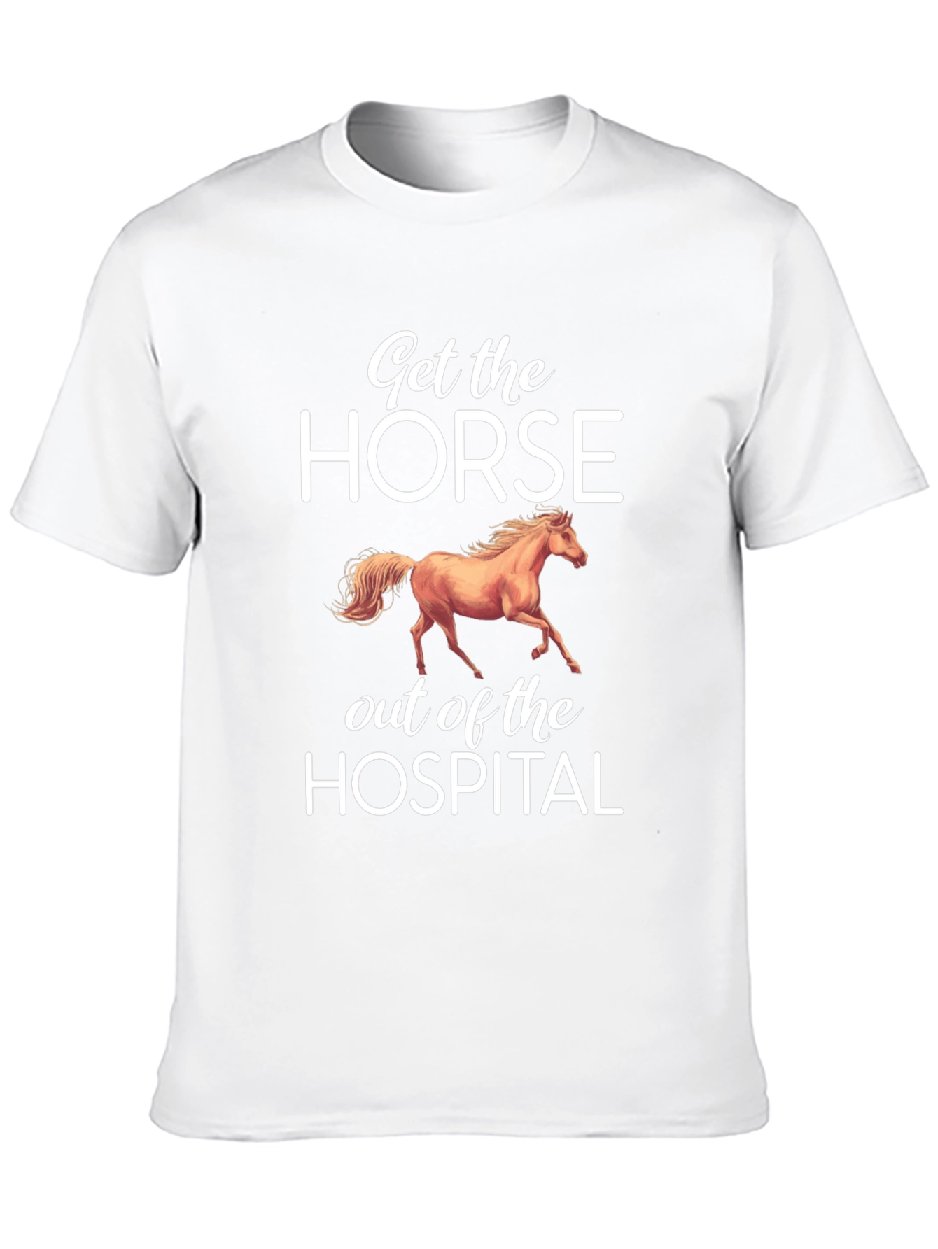 Black Funny Horse Hospital T-Shirt | Get the Horse Out view 10