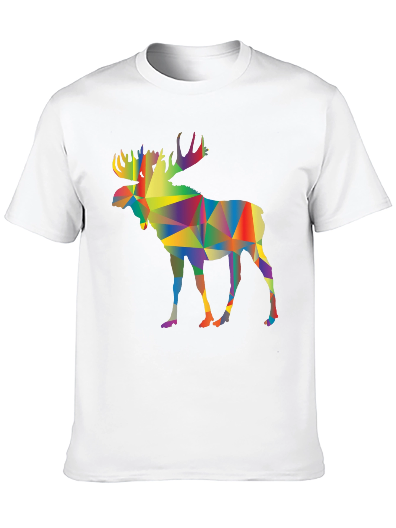 Black Geometric Moose Graphic Tee - Black view 10