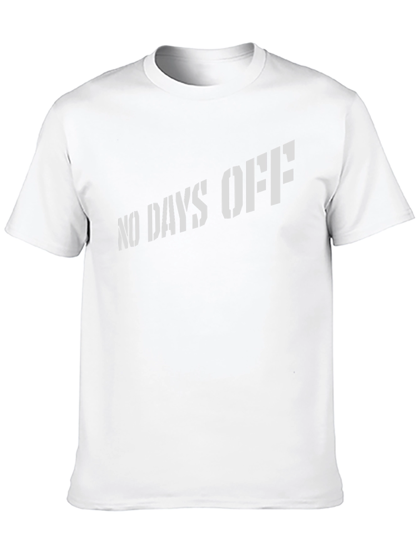 Black Men's 'No Days Off' Black Graphic Tee view 10