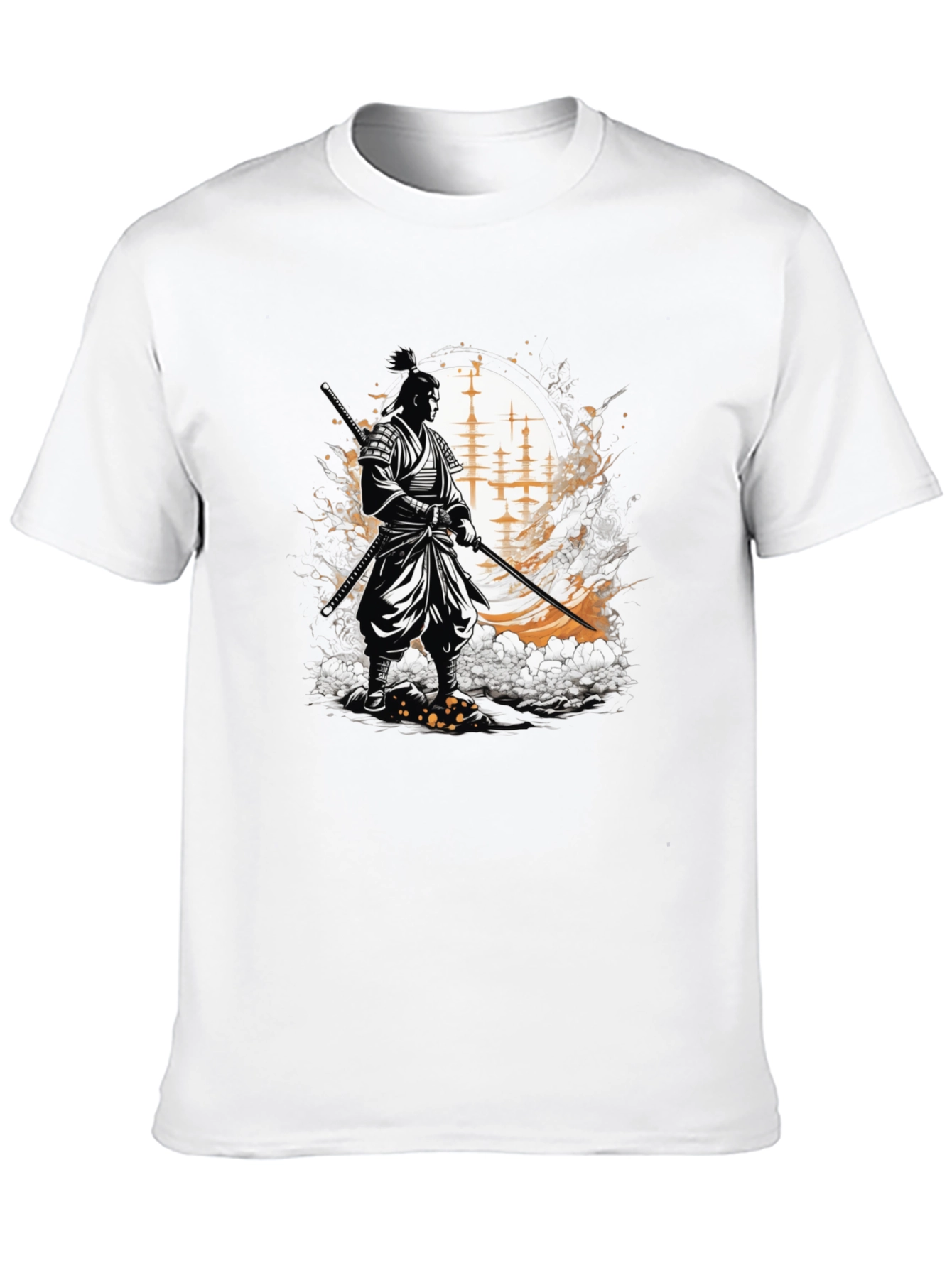 Black Samurai Graphic Tee - Black Cotton Blend view 10