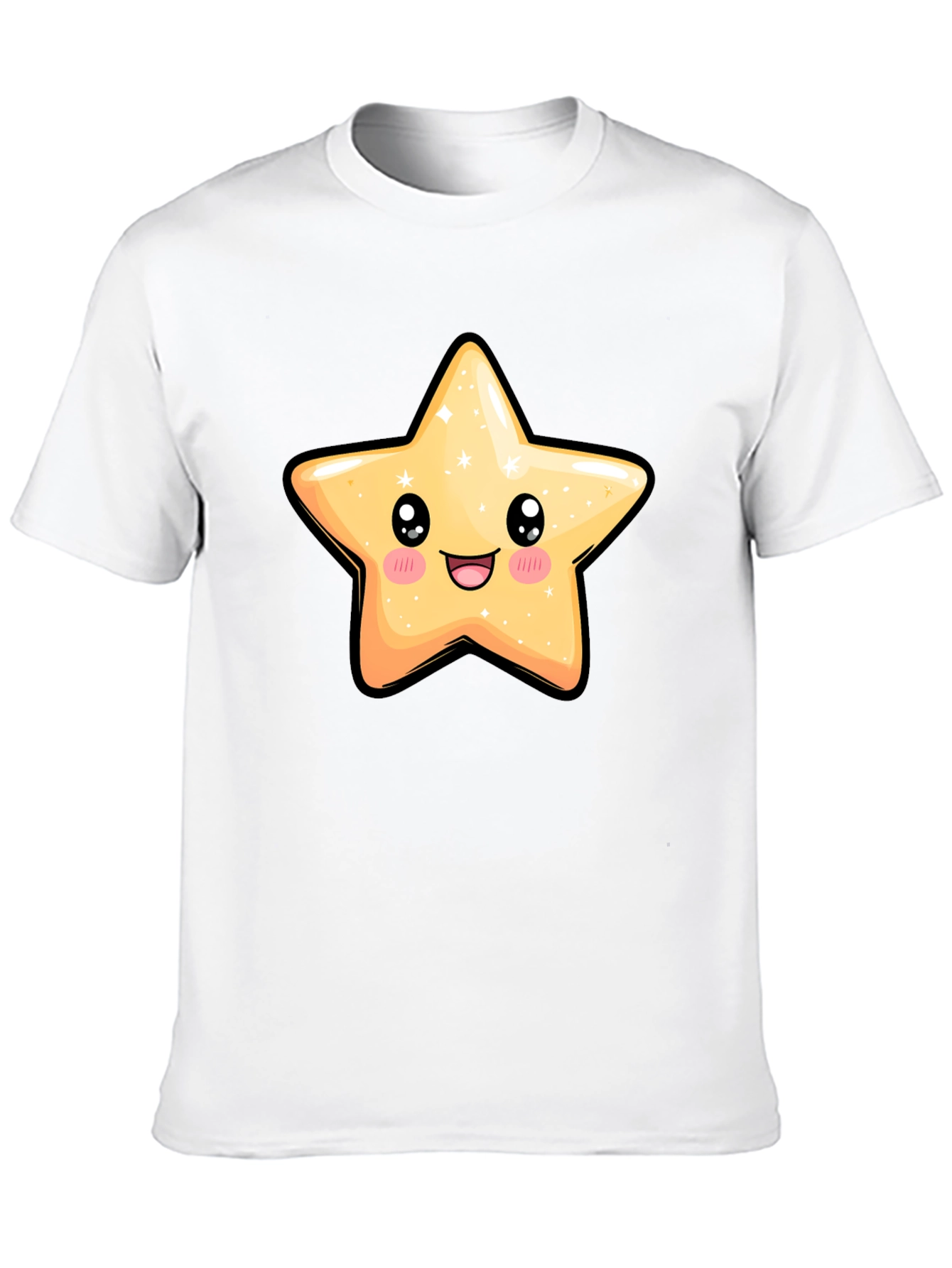 Black Cute Star Graphic Black T-Shirt view 10