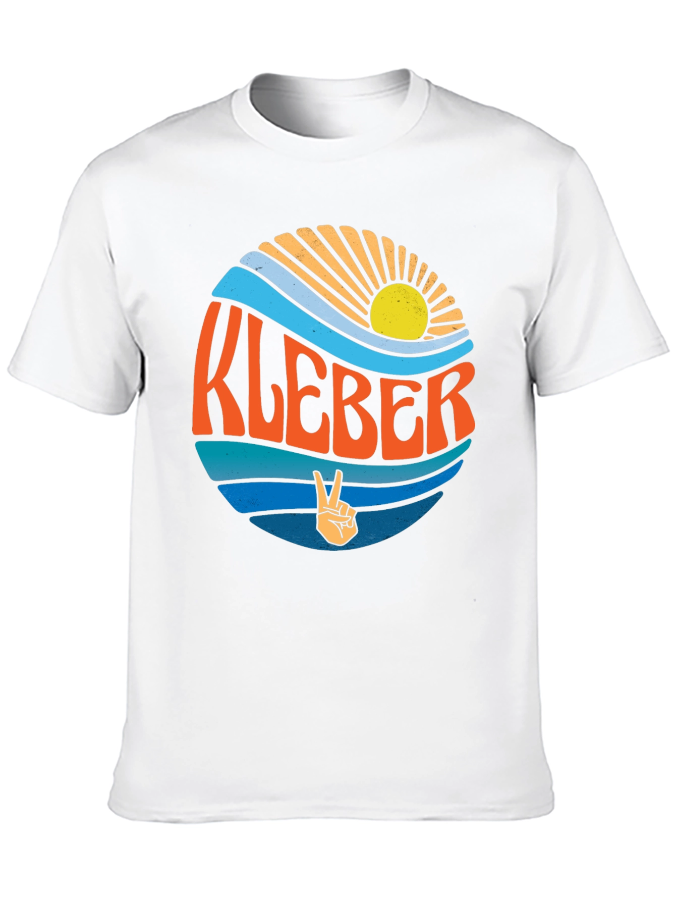 Black KLEBER Retro Graphic T-Shirt - Peace Sign view 10