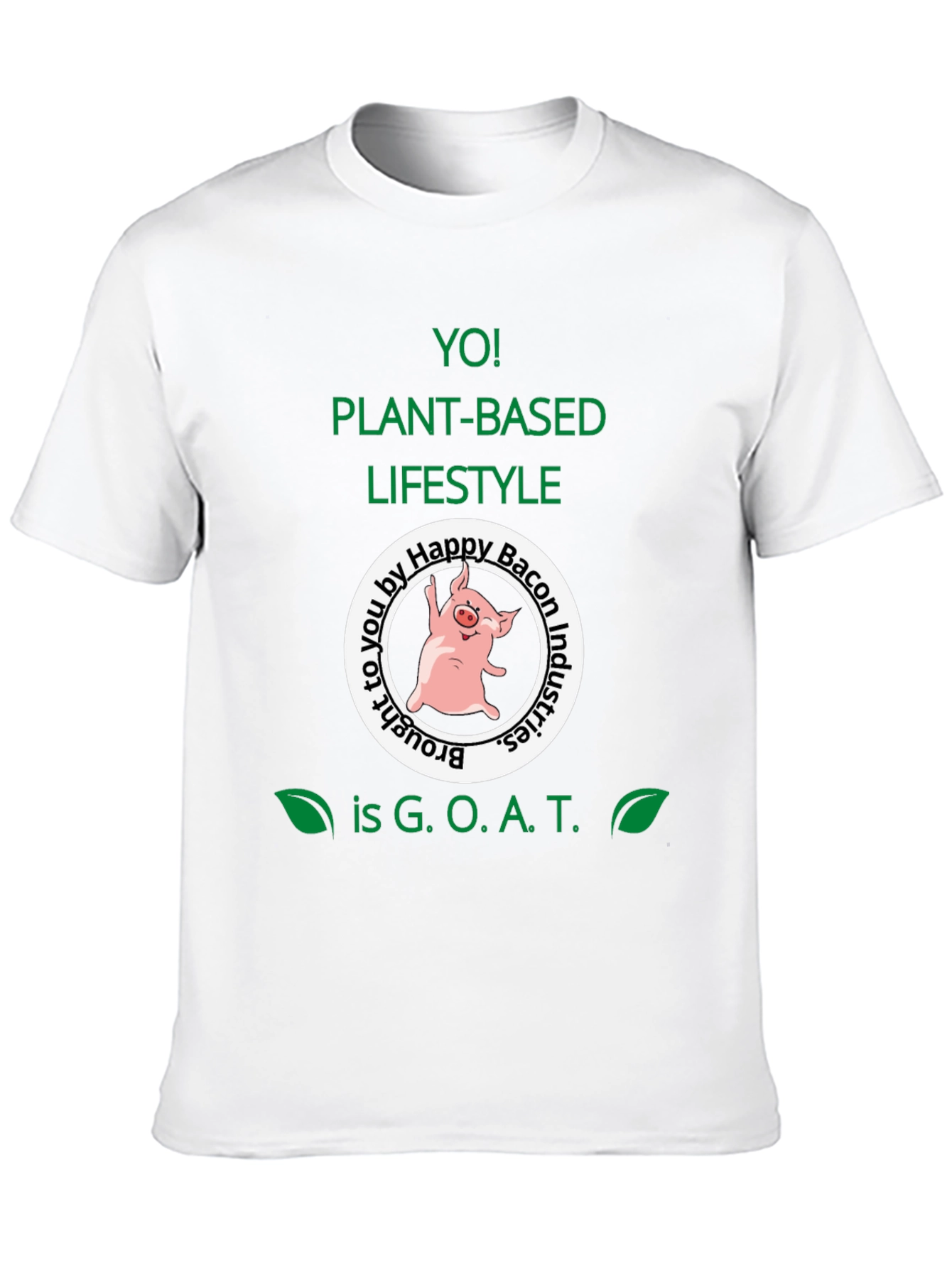 Black Vegan Lifestyle T-Shirt - Plant Based GOAT view 10