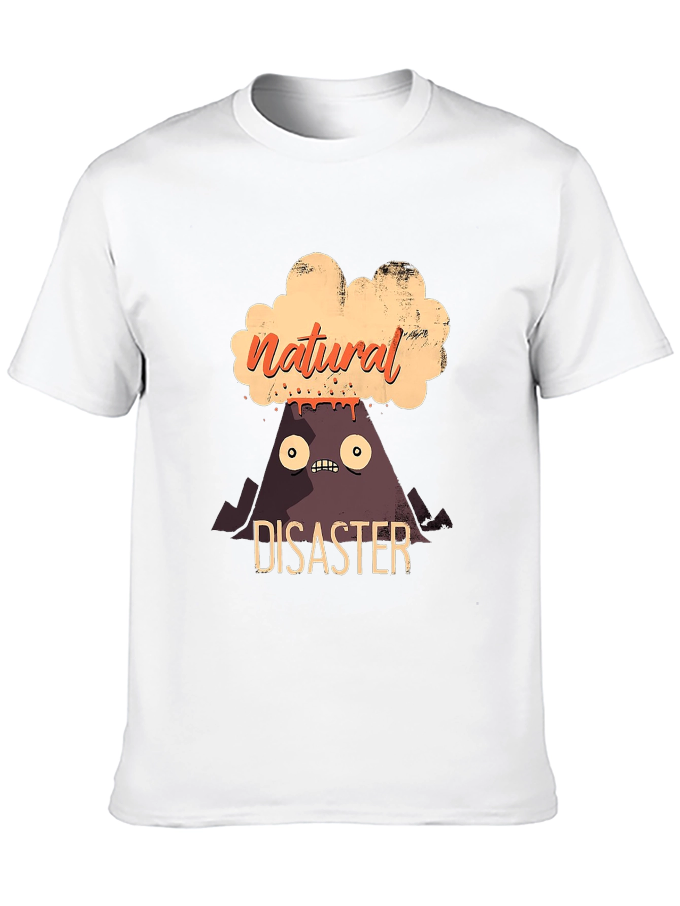 Black Natural Disaster T-Shirt - Funny Volcano Graphic Tee view 10