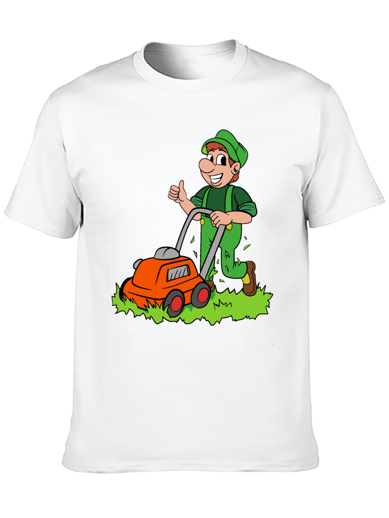 Black Lawn Mower Man T-Shirt - Cartoon Graphic Tee view 10