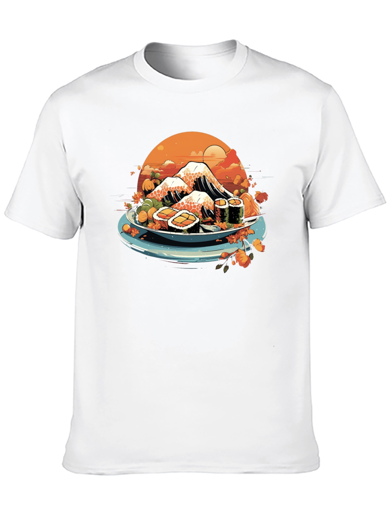 Black Sushi Mountain T-Shirt - Unique Graphic Tee view 10