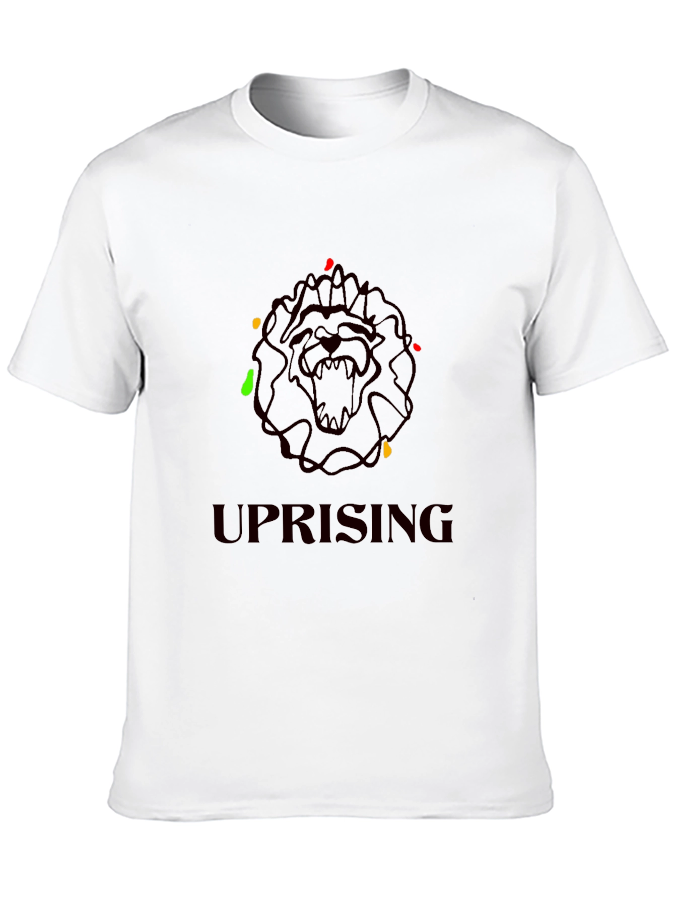 Black Uprising Lion Graphic Tee - Black view 10