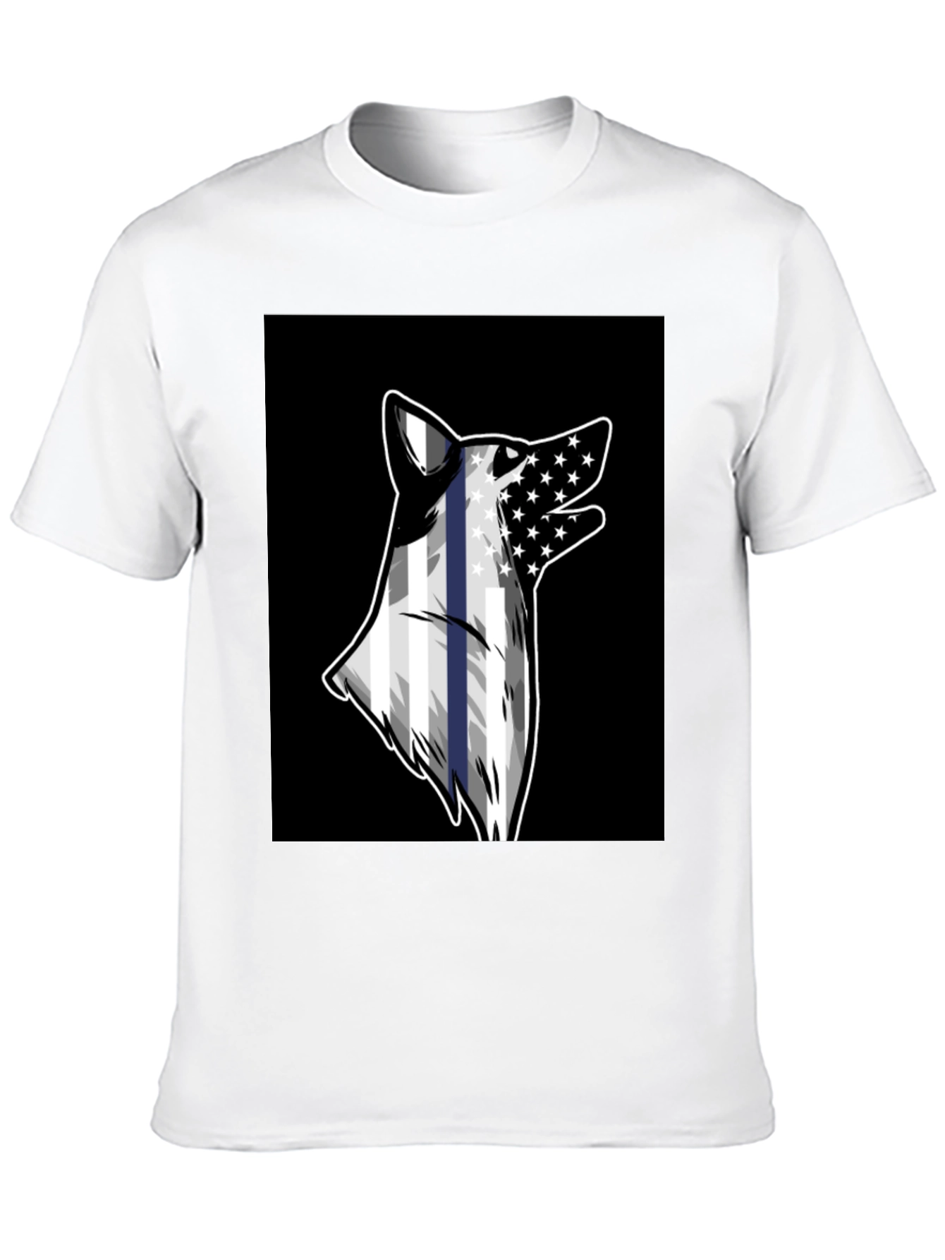 Black Wolf Flag T-Shirt view 10