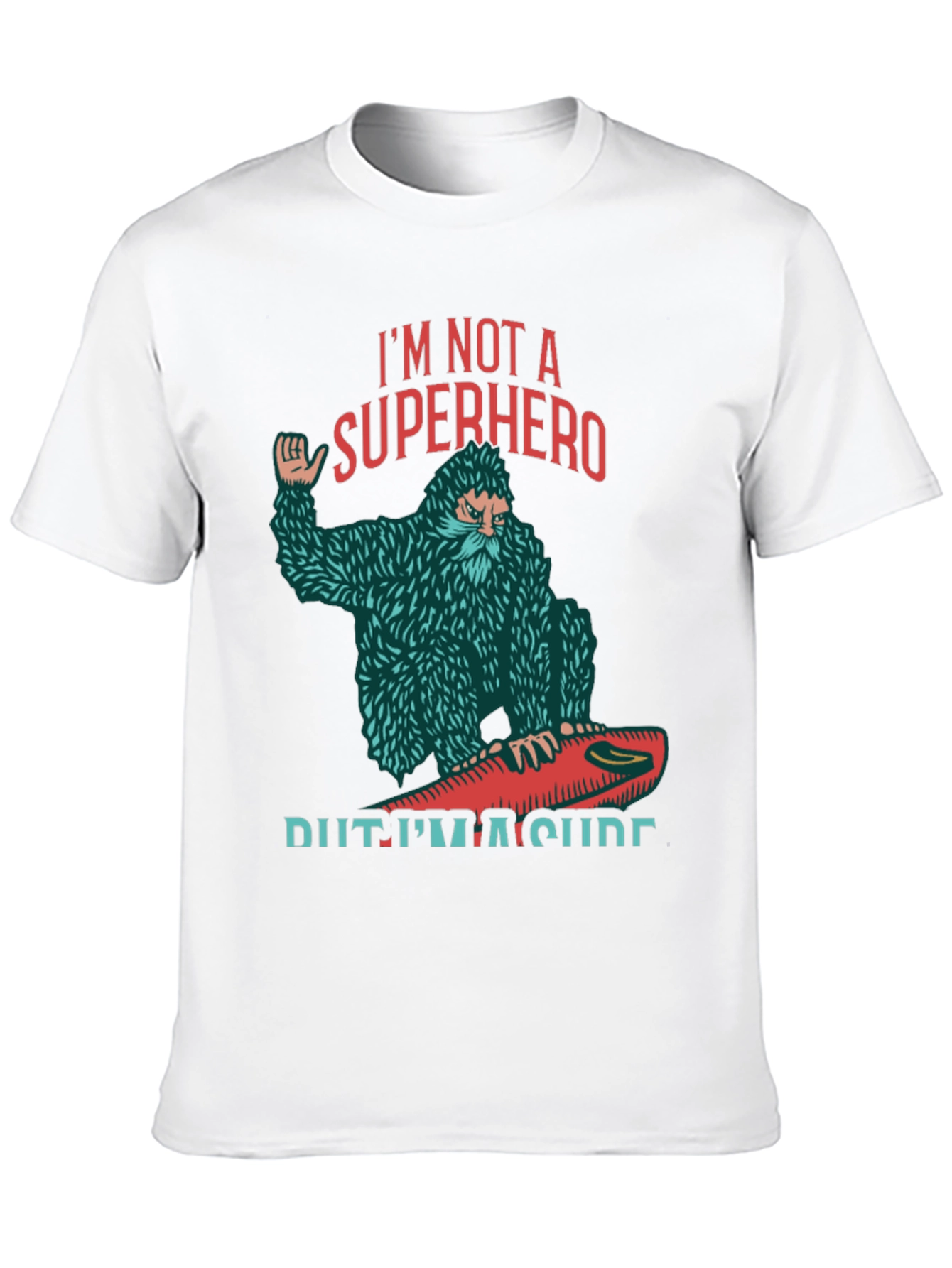Black I'm Not A Superhero Surfing T-Shirt view 10