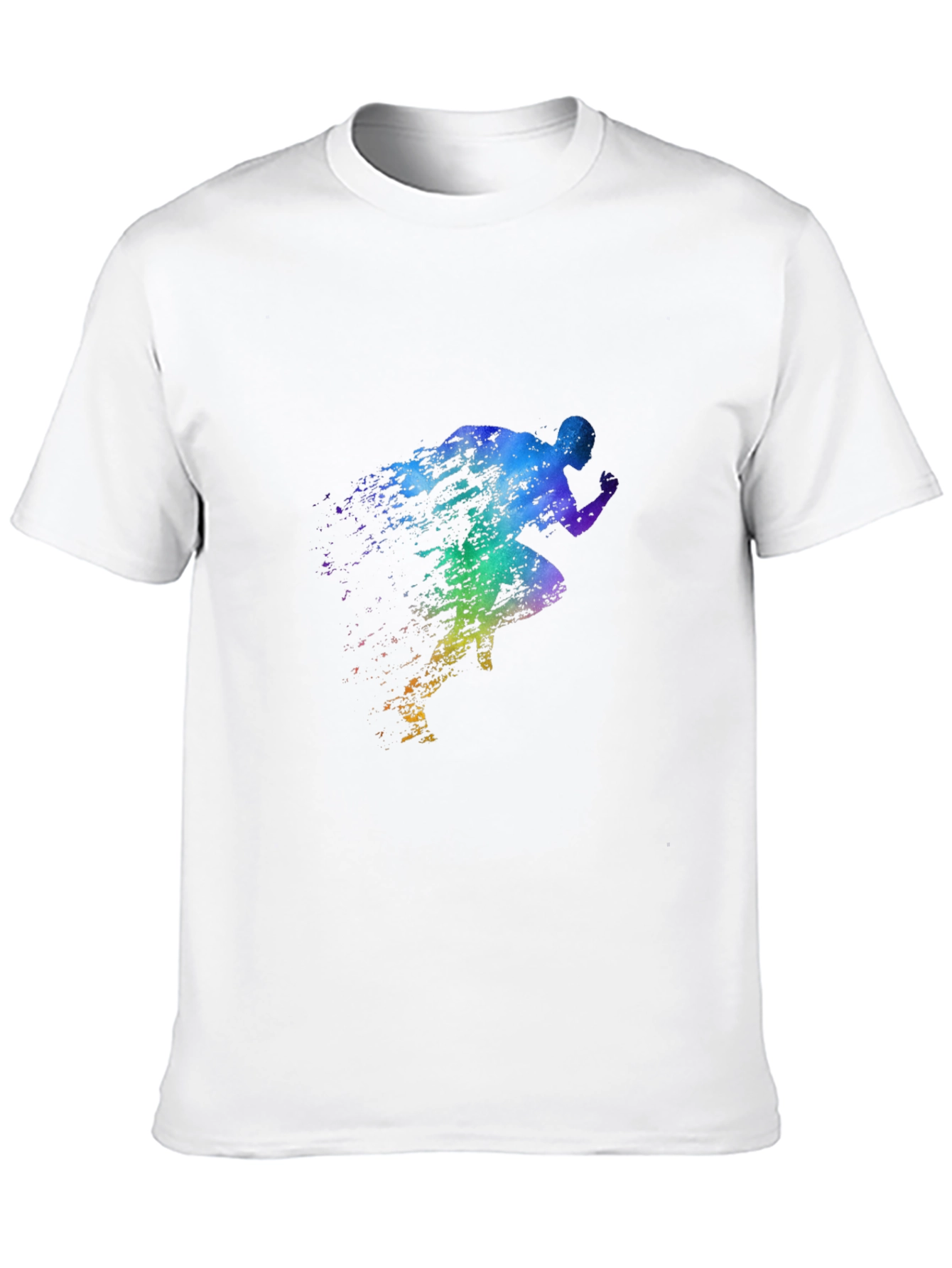 Black Men's Black Running Silhouette Graphic Tee view 10