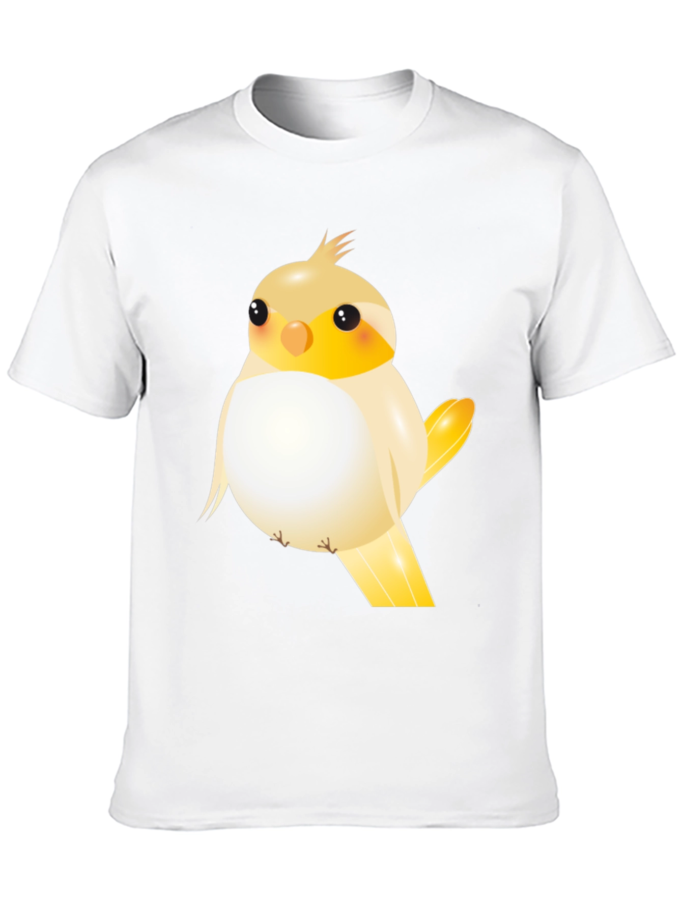 Black Cute Cartoon Bird Graphic T-Shirt view 10