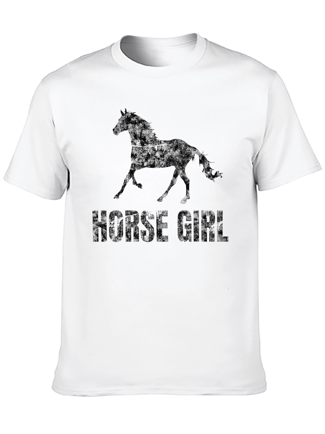 Black Horse Girl T-Shirt - Black view 10