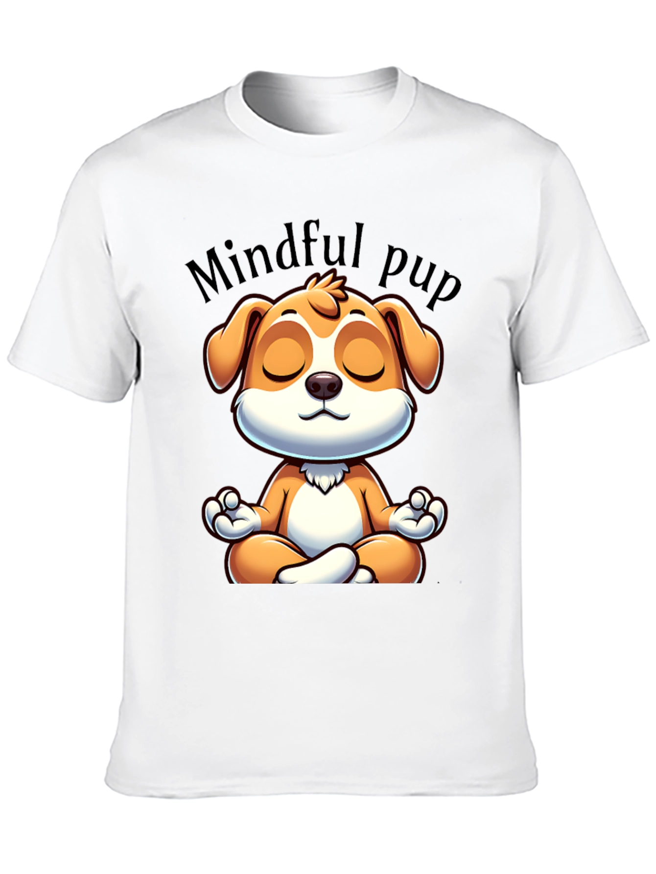 Black Mindful Pup Graphic T-Shirt - Meditation Dog Tee view 10