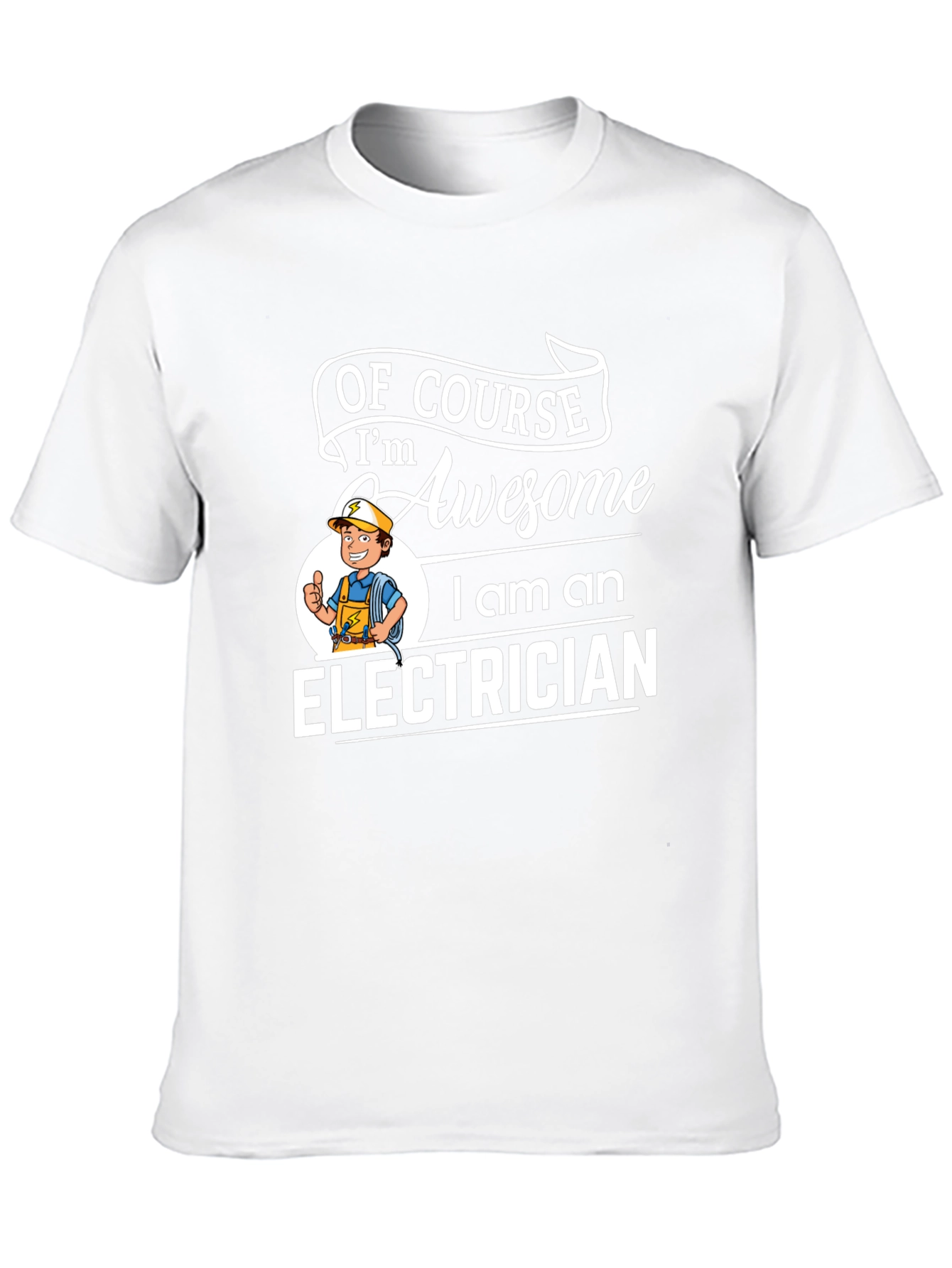 Black Awesome Electrician Graphic T-Shirt - Black view 10