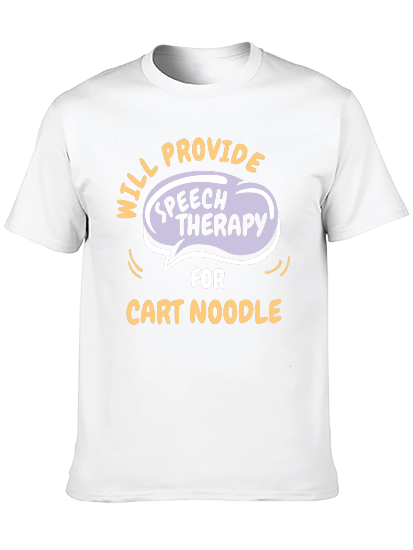 Black Speech Therapy Cart Noodle T-Shirt - Black view 10