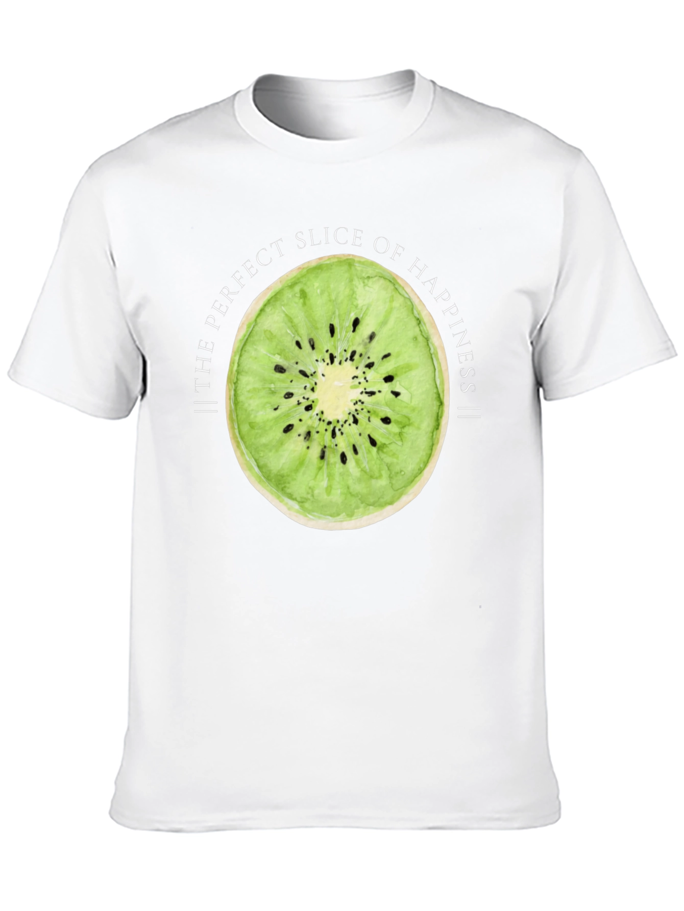 Black Kiwi Slice Happiness Graphic T-Shirt view 10