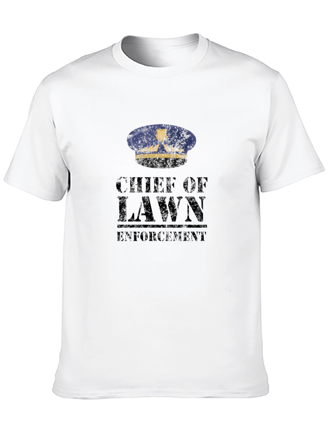 Black Chief of Lawn Enforcement T-Shirt - Black view 10