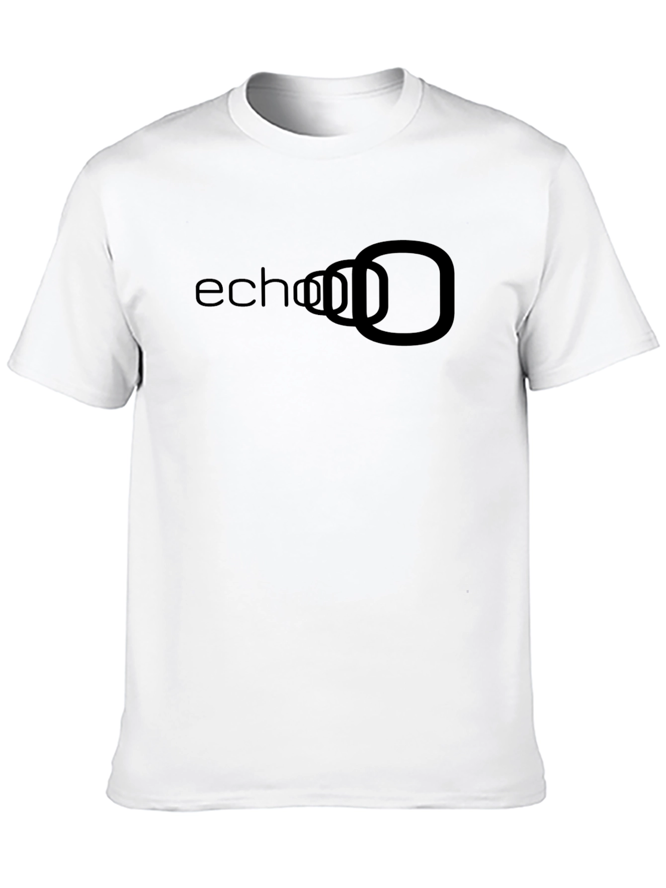 Echo Logo Black Graphic Tee - Casual Comfort - 10