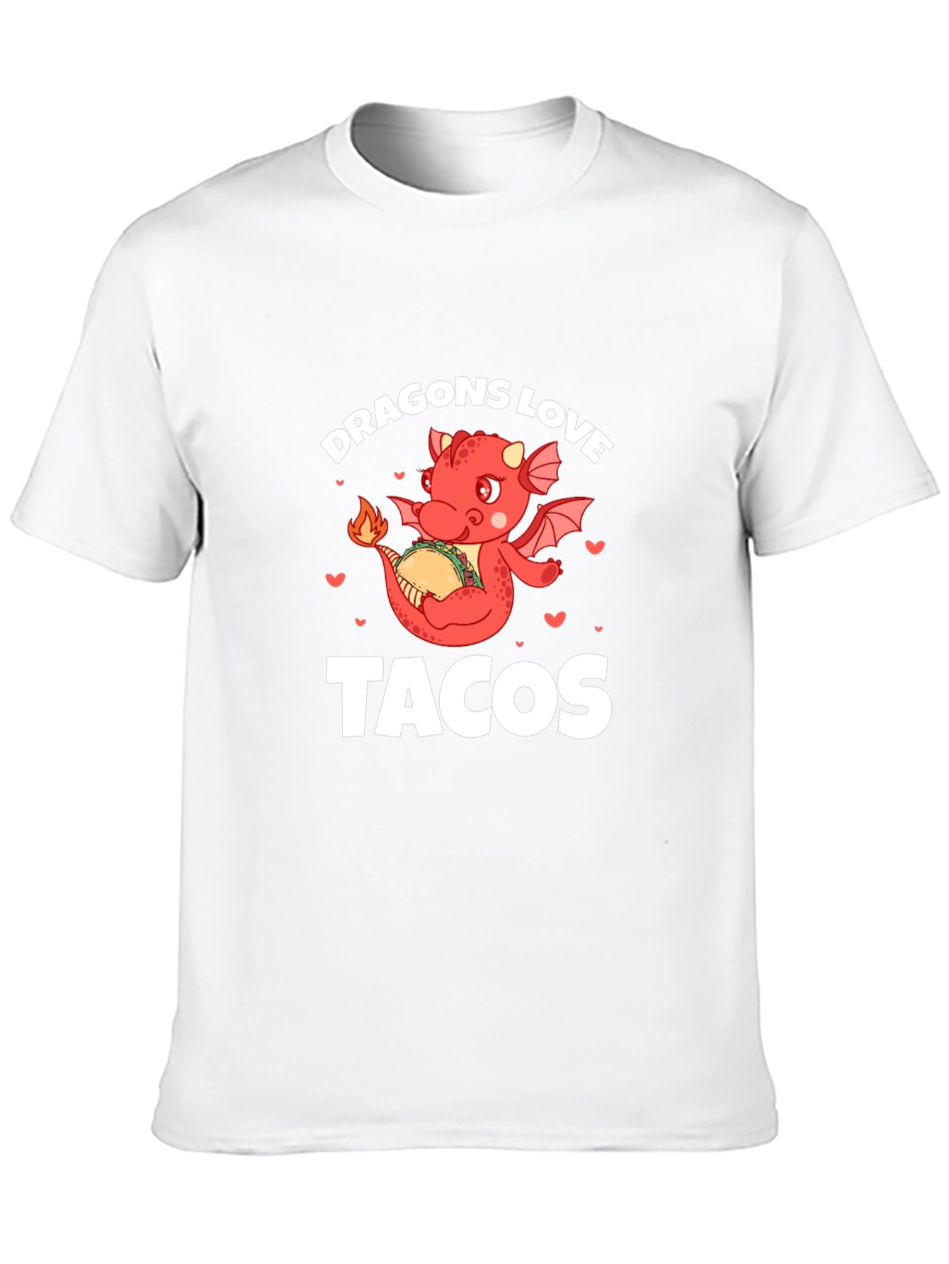 Black Dragons Love Tacos Black Graphic Tee view 10