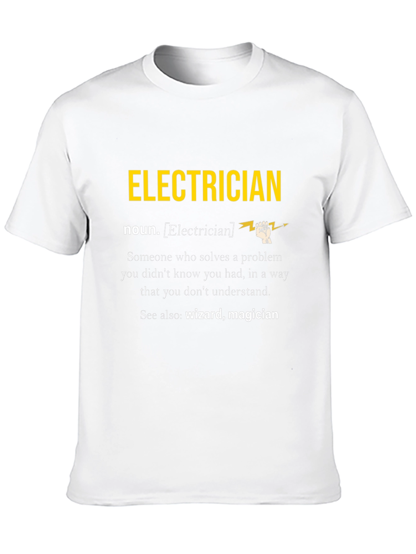 Black Electrician Definition T-Shirt view 10