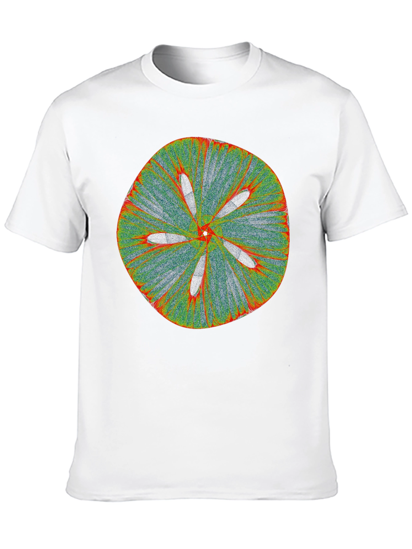 Black Abstract Flower Tee - Black Cotton Blend view 10