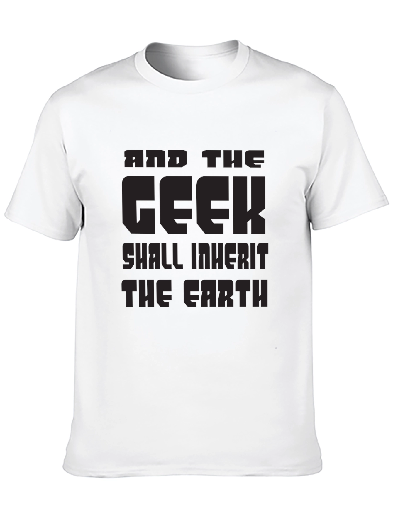Black Geek Inherit Earth Black T-Shirt - Funny Graphic Tee view 10
