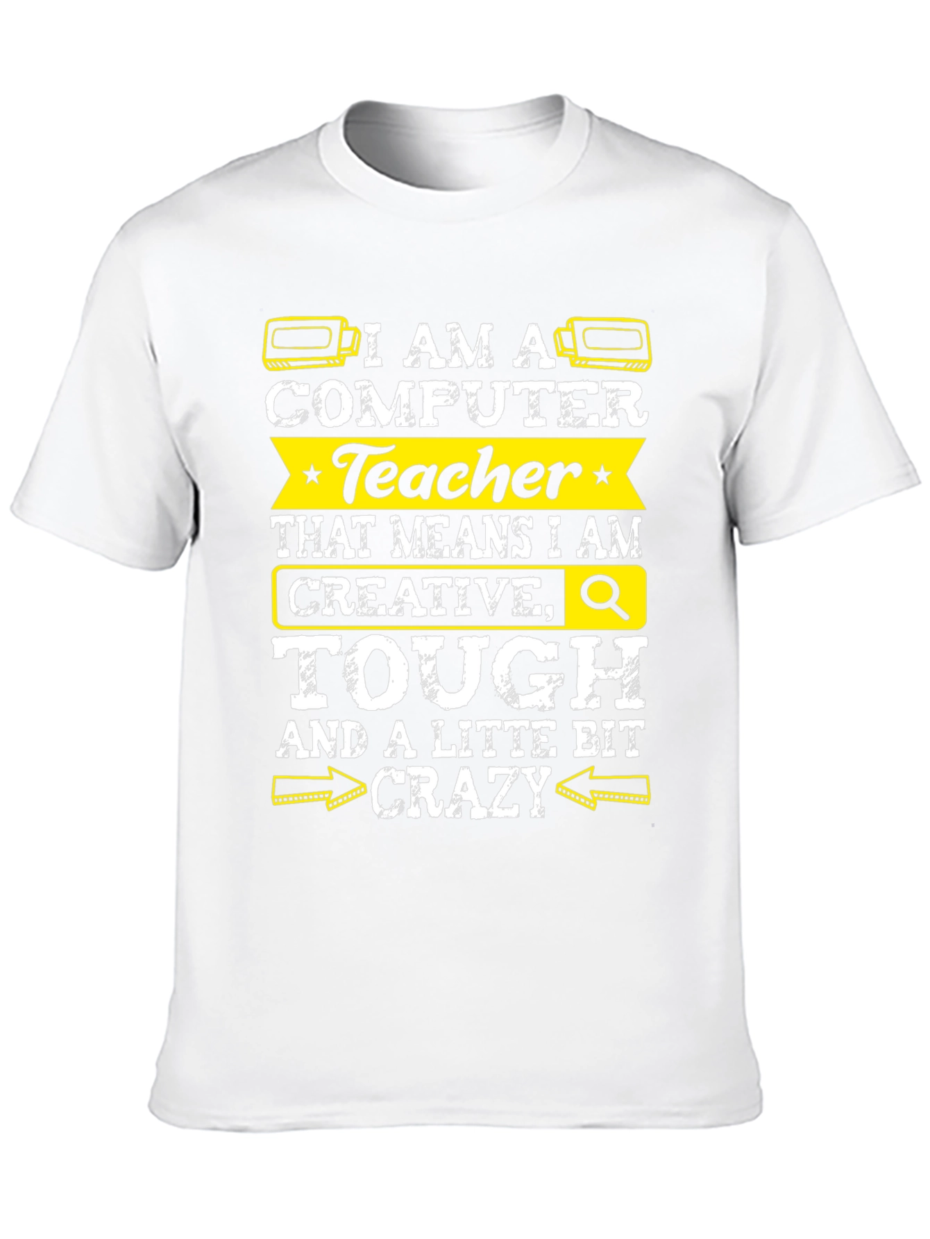 Black I am a Computer Teacher Graphic Tee view 10
