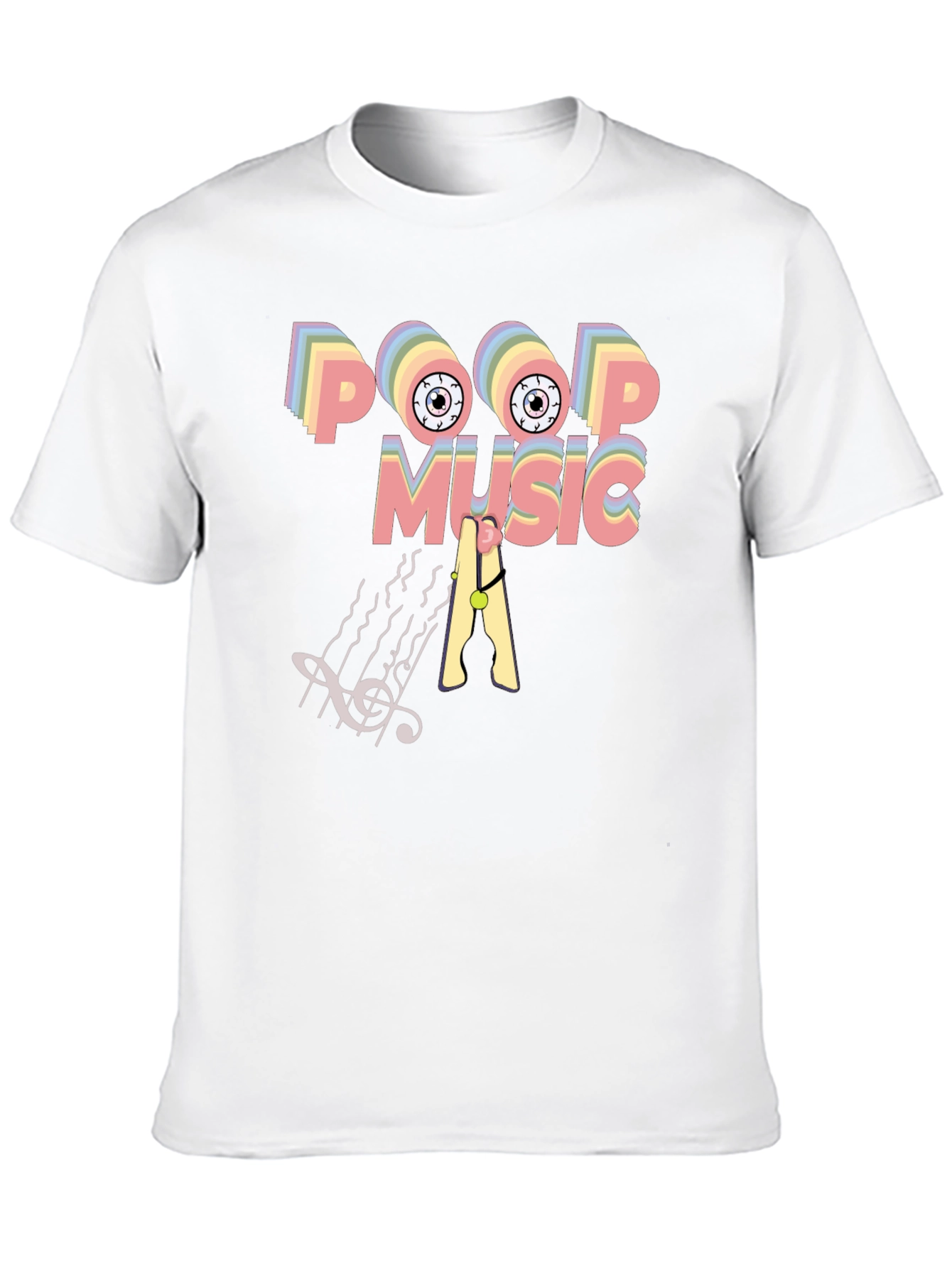Black Poop Music Graphic T-Shirt view 10