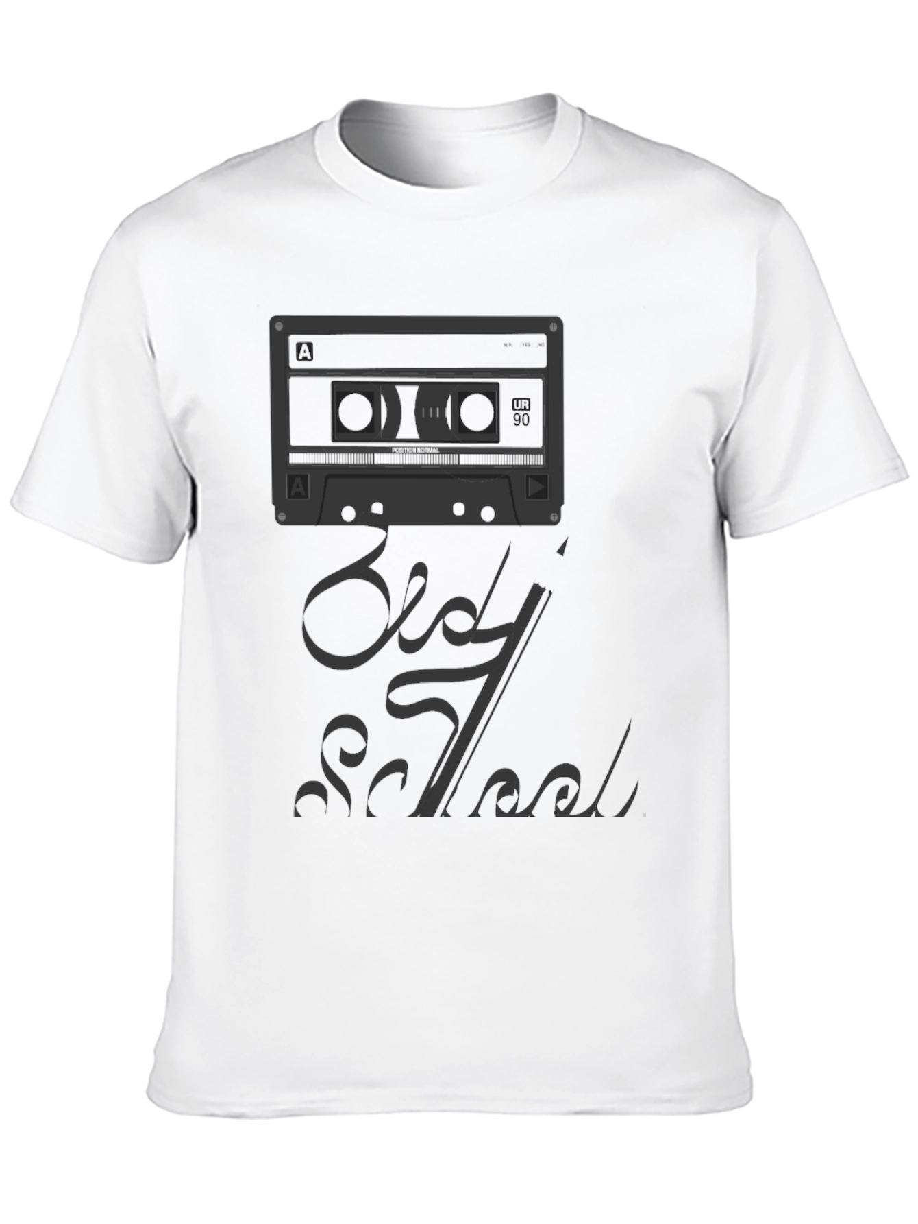 Black Old School Cassette Tape T-Shirt view 10