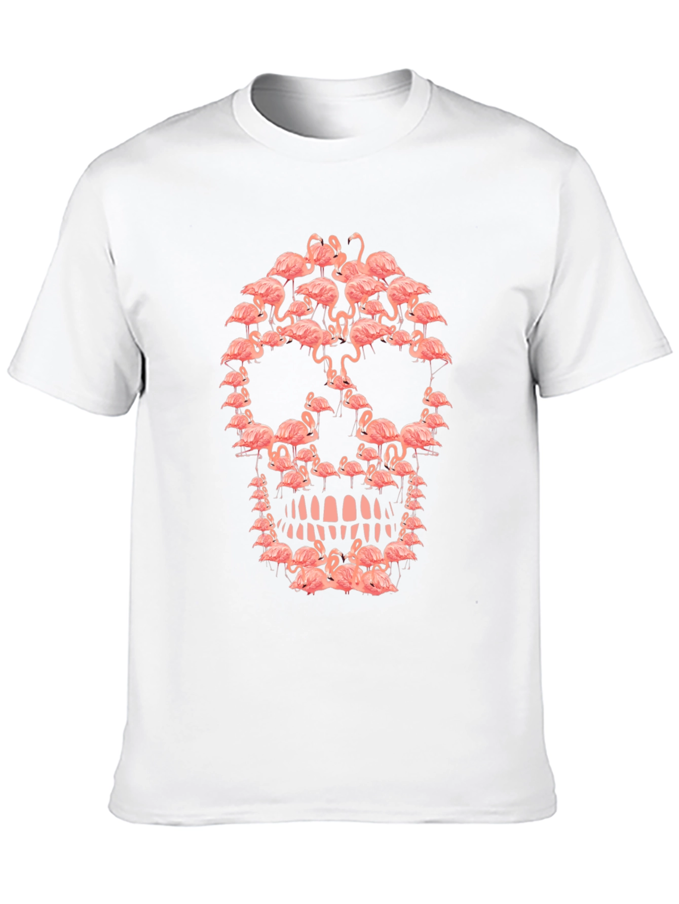 Black Flamingo Skull Graphic Tee - Unique Design view 10